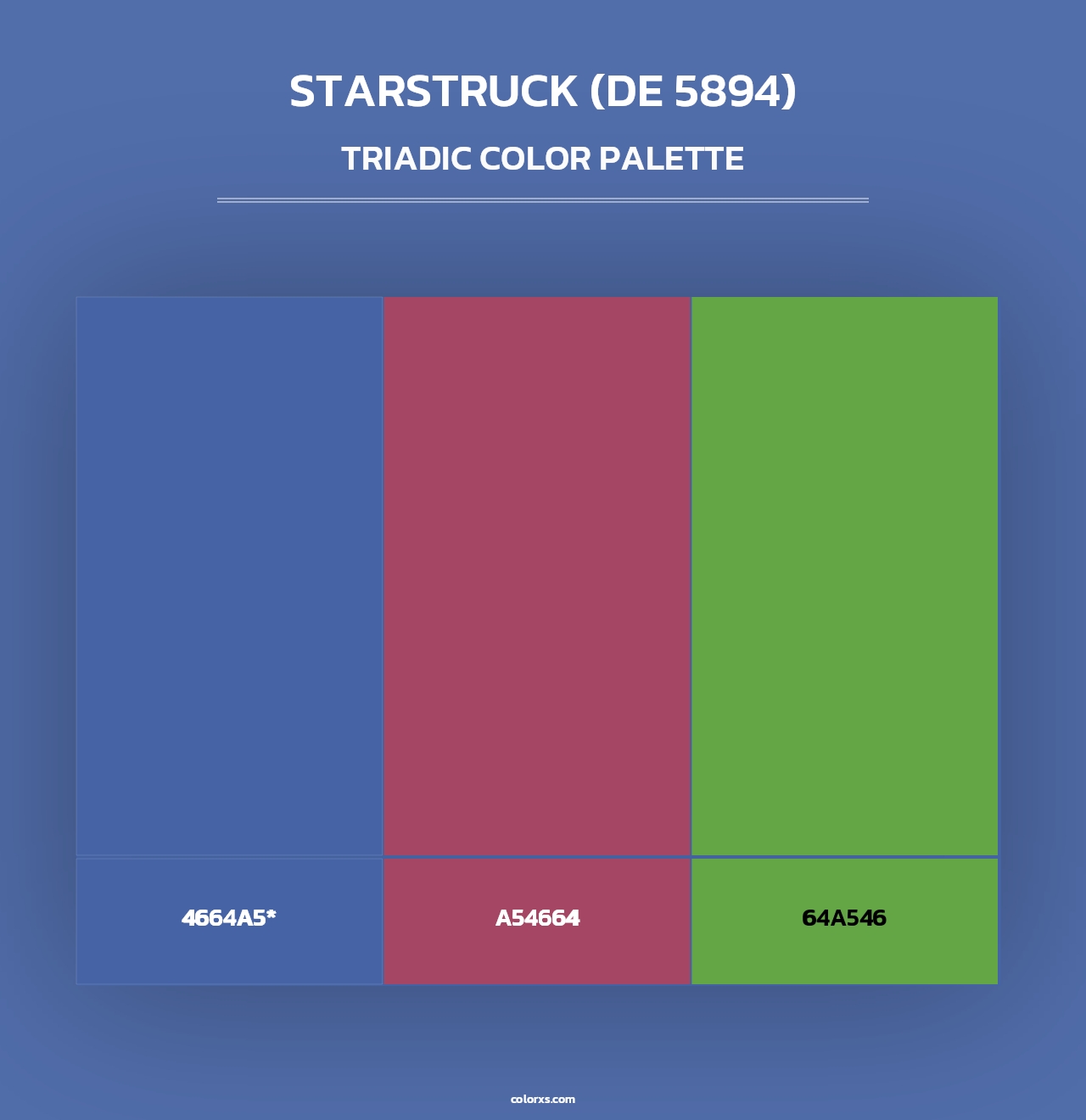 Starstruck (DE 5894) - Triadic Color Palette