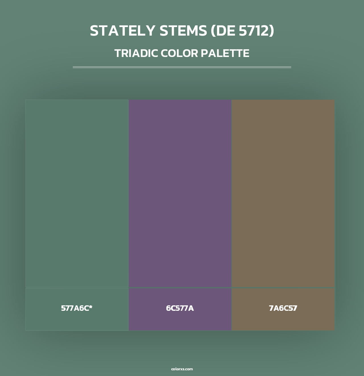 Stately Stems (DE 5712) - Triadic Color Palette