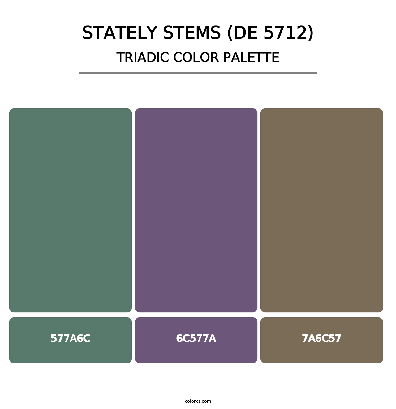 Stately Stems (DE 5712) - Triadic Color Palette