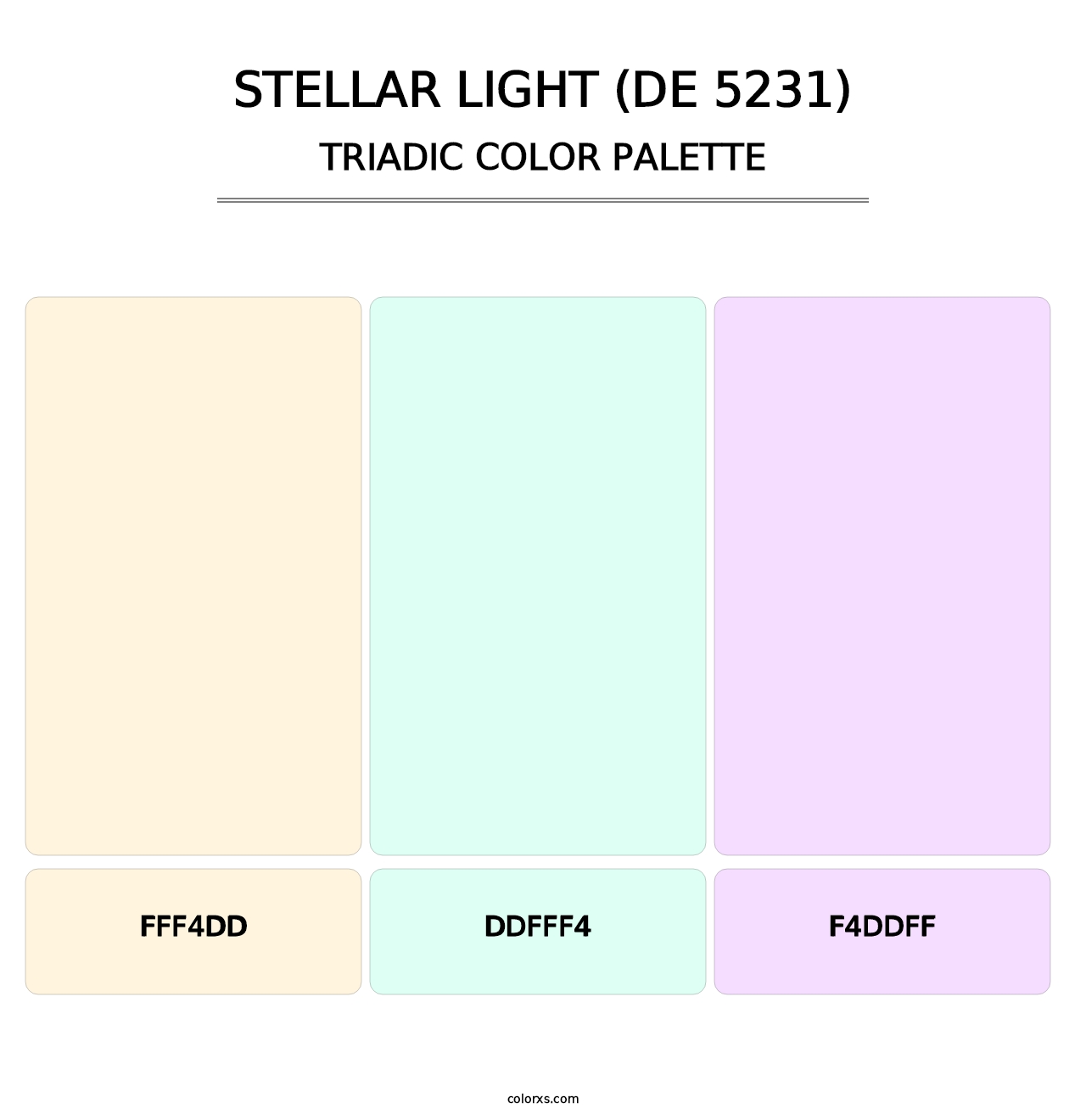 Stellar Light (DE 5231) - Triadic Color Palette