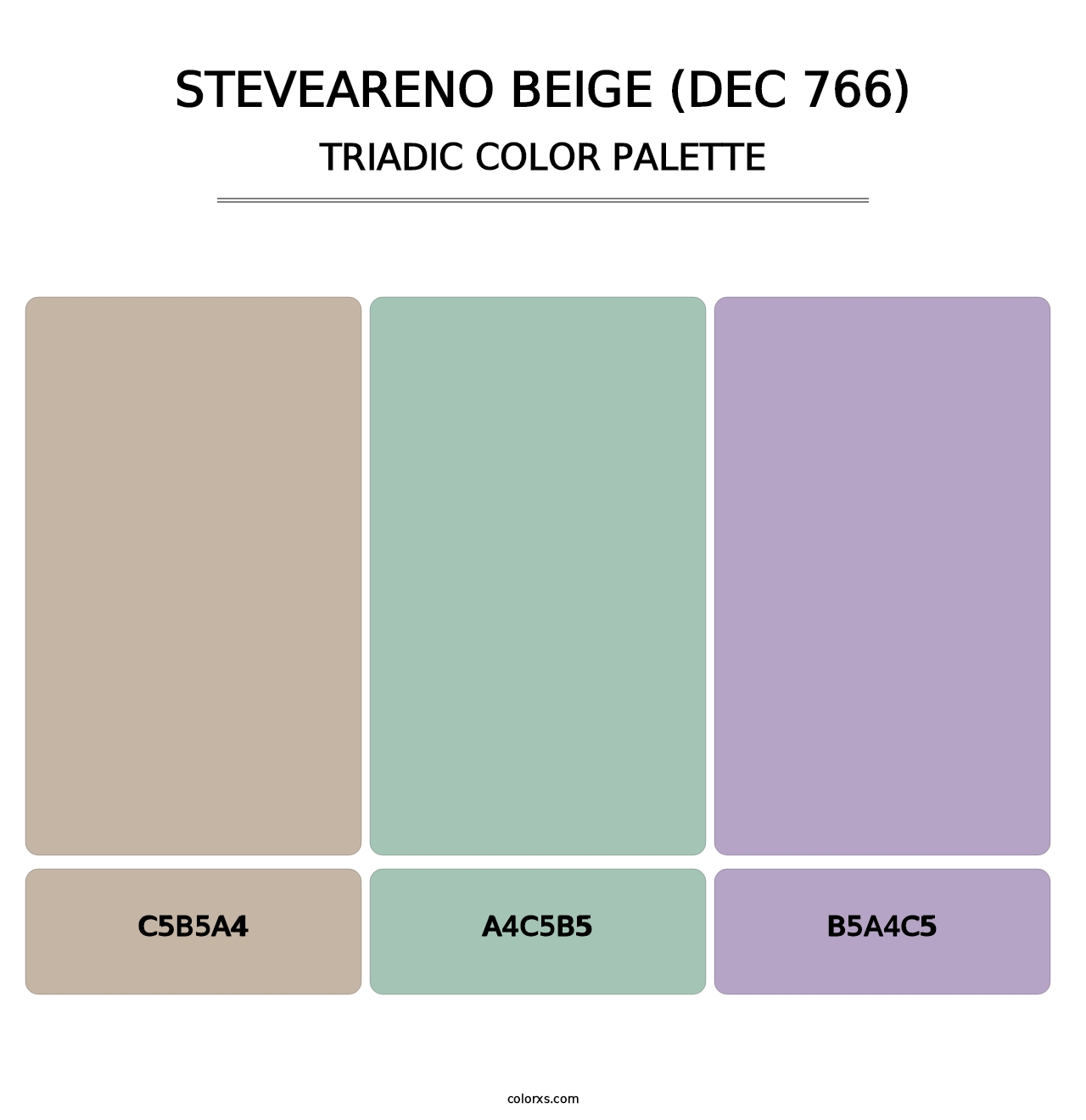 Steveareno Beige (DEC 766) - Triadic Color Palette