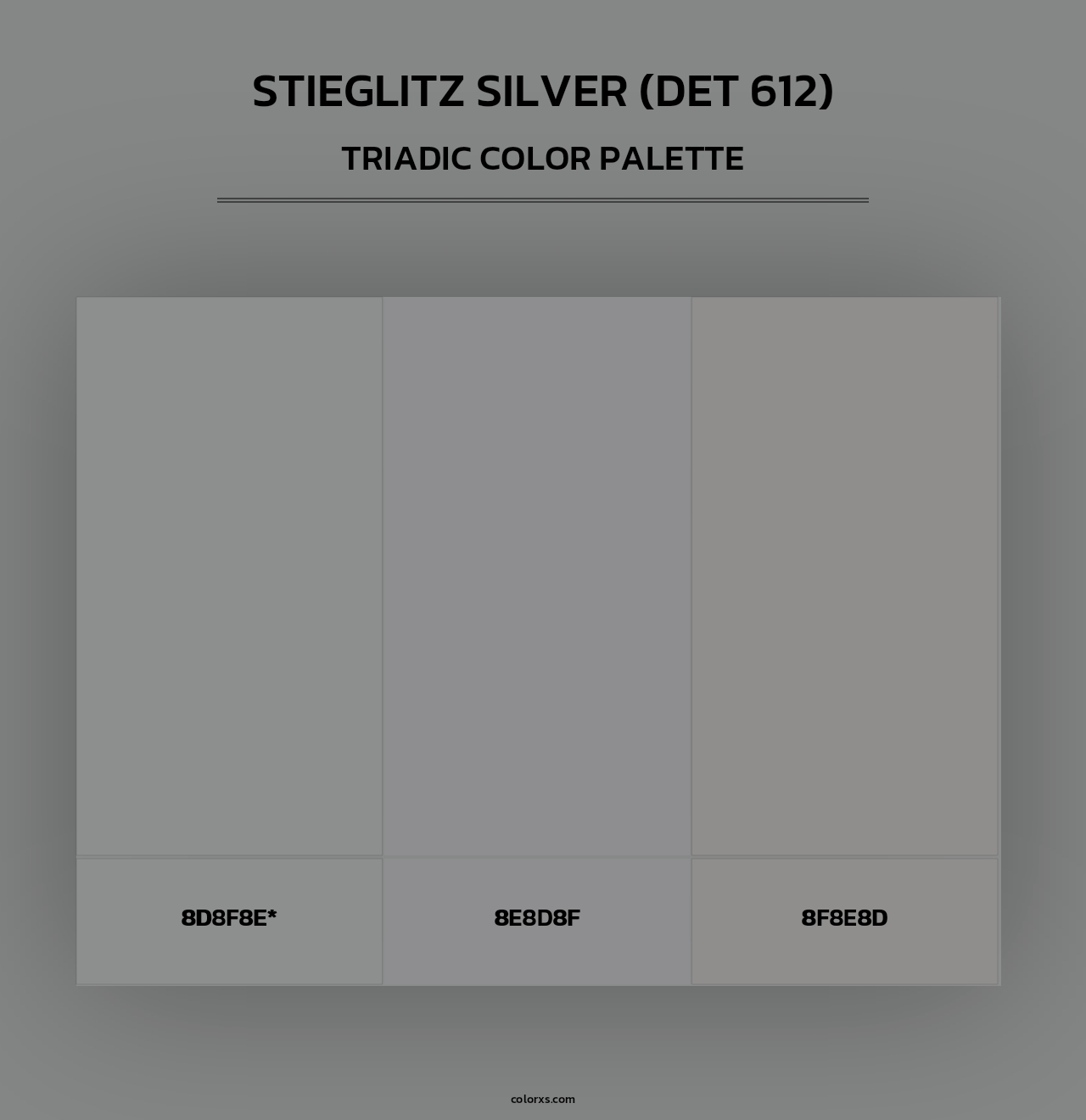 Stieglitz Silver (DET 612) - Triadic Color Palette