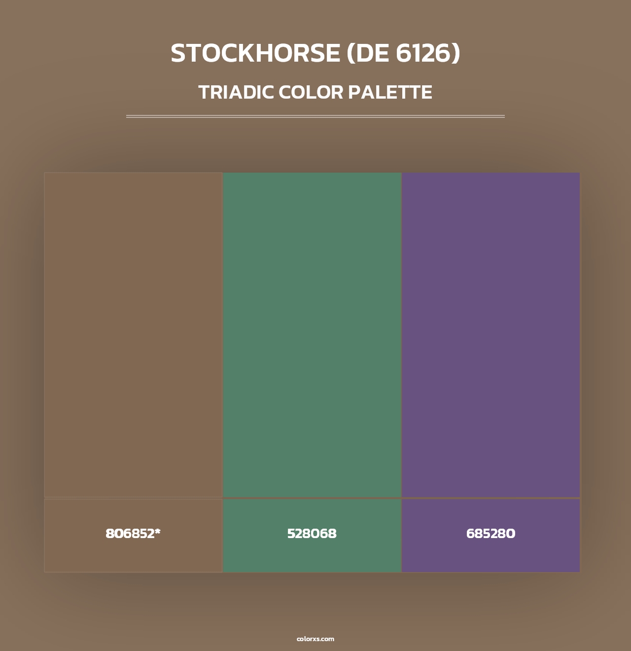 Stockhorse (DE 6126) - Triadic Color Palette