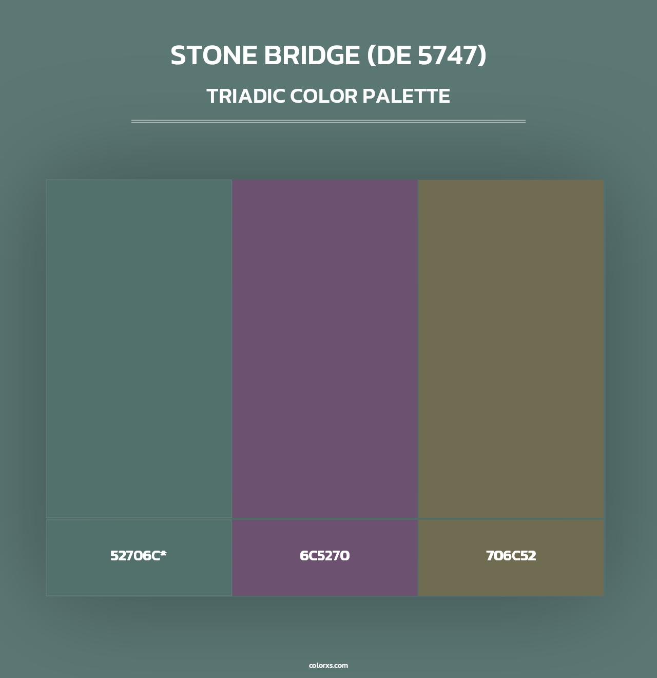 Stone Bridge (DE 5747) - Triadic Color Palette