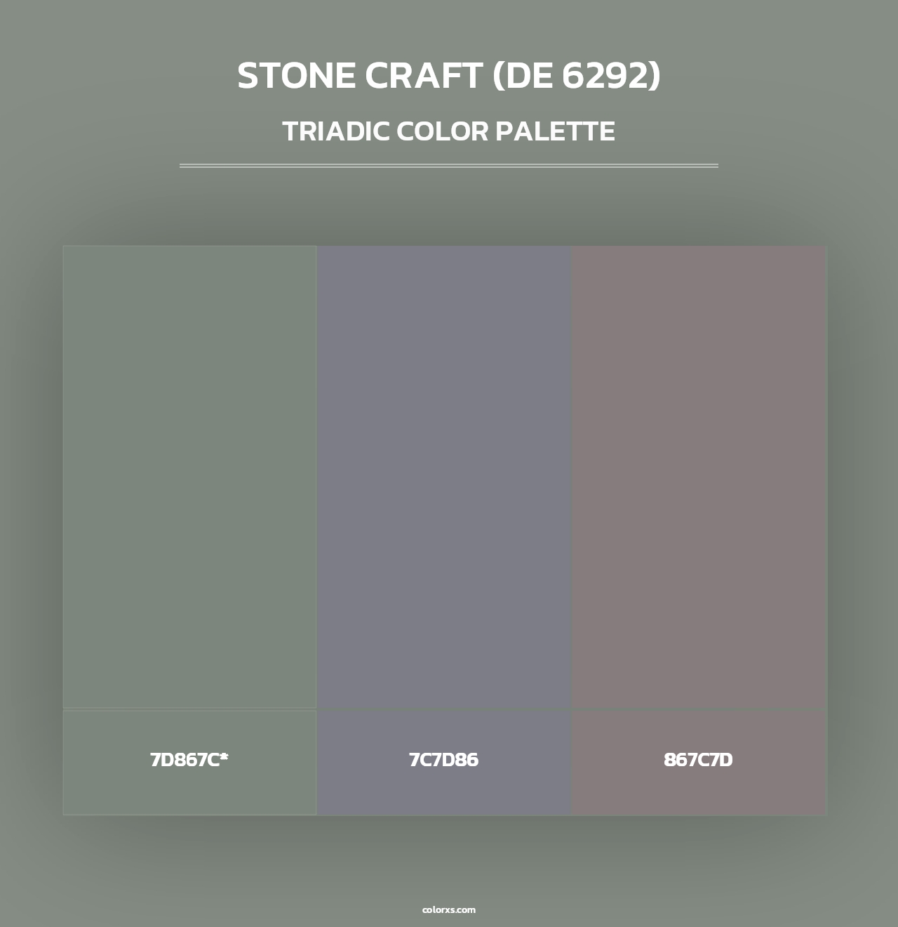Stone Craft (DE 6292) - Triadic Color Palette