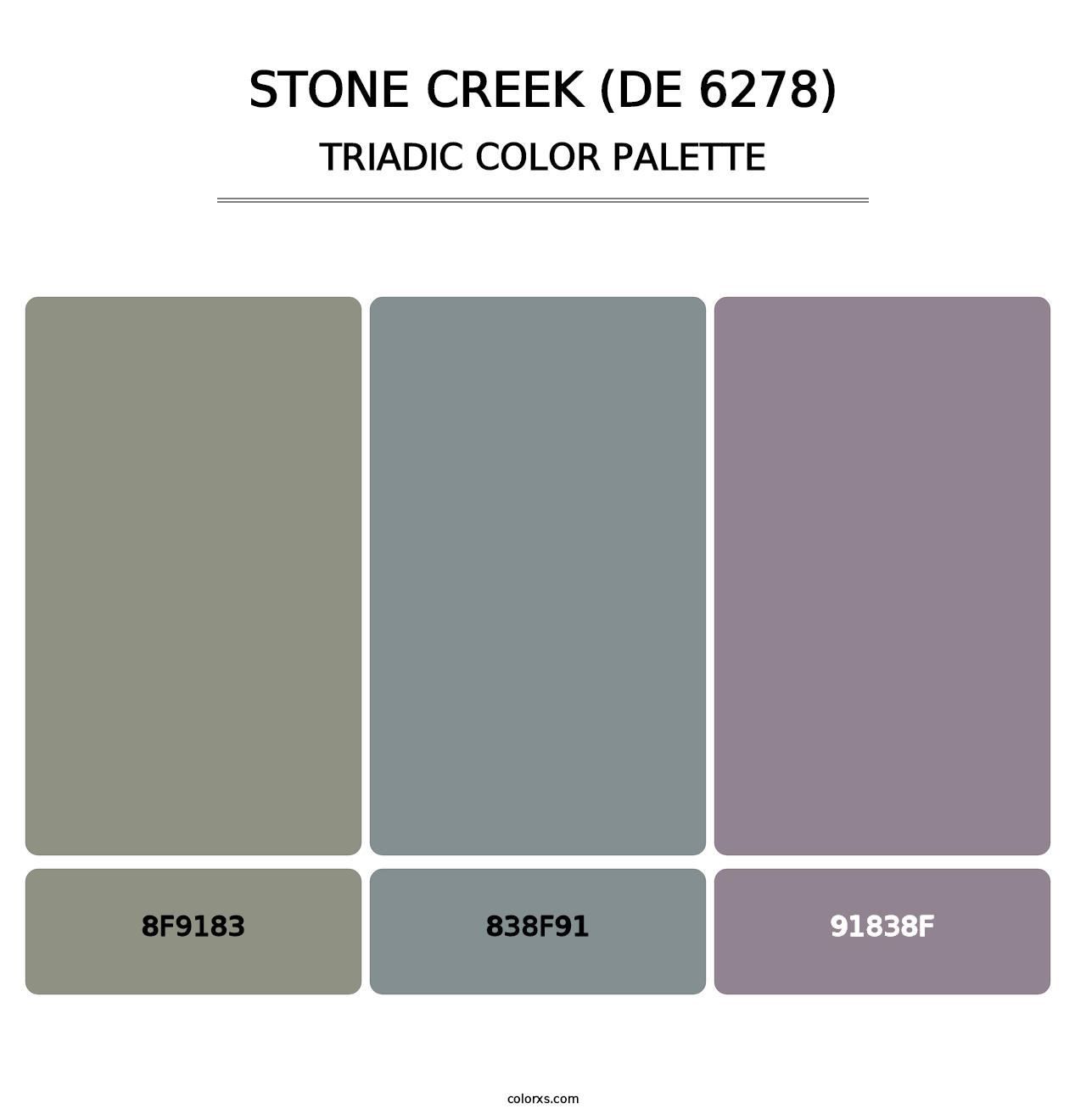 Stone Creek (DE 6278) - Triadic Color Palette