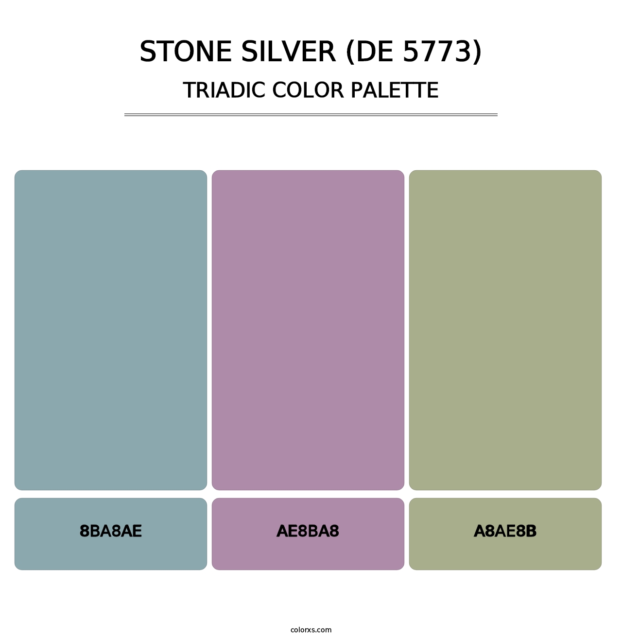 Stone Silver (DE 5773) - Triadic Color Palette