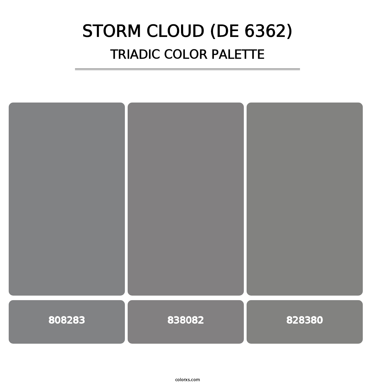 Storm Cloud (DE 6362) - Triadic Color Palette