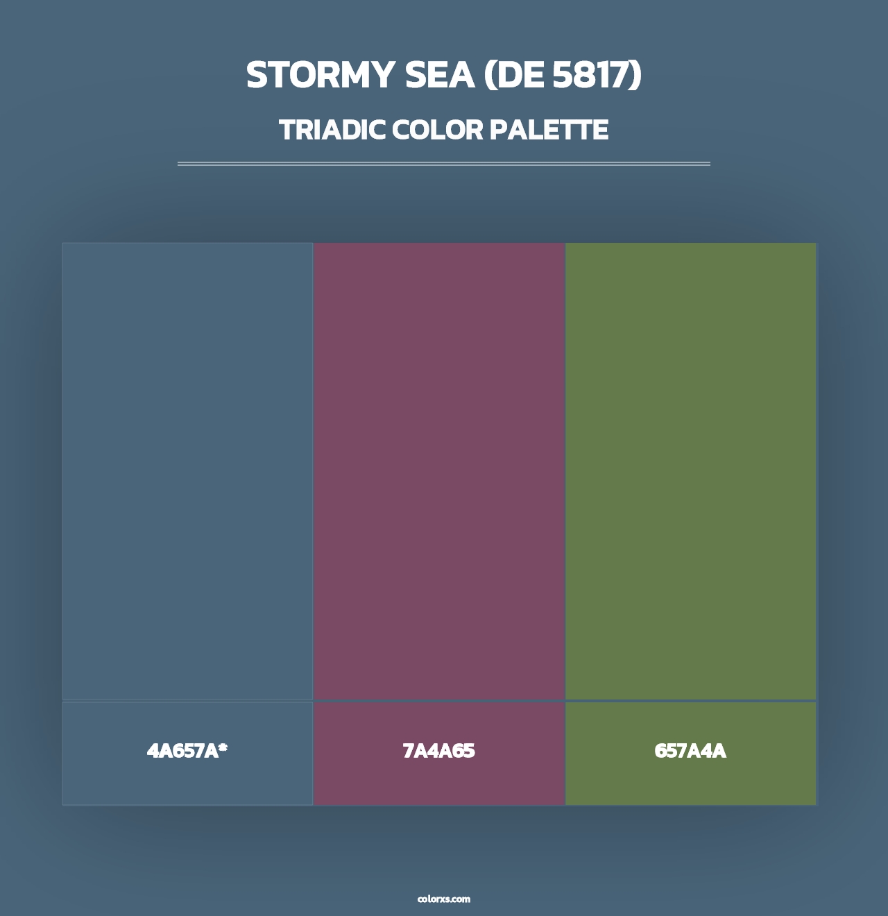 Stormy Sea (DE 5817) - Triadic Color Palette