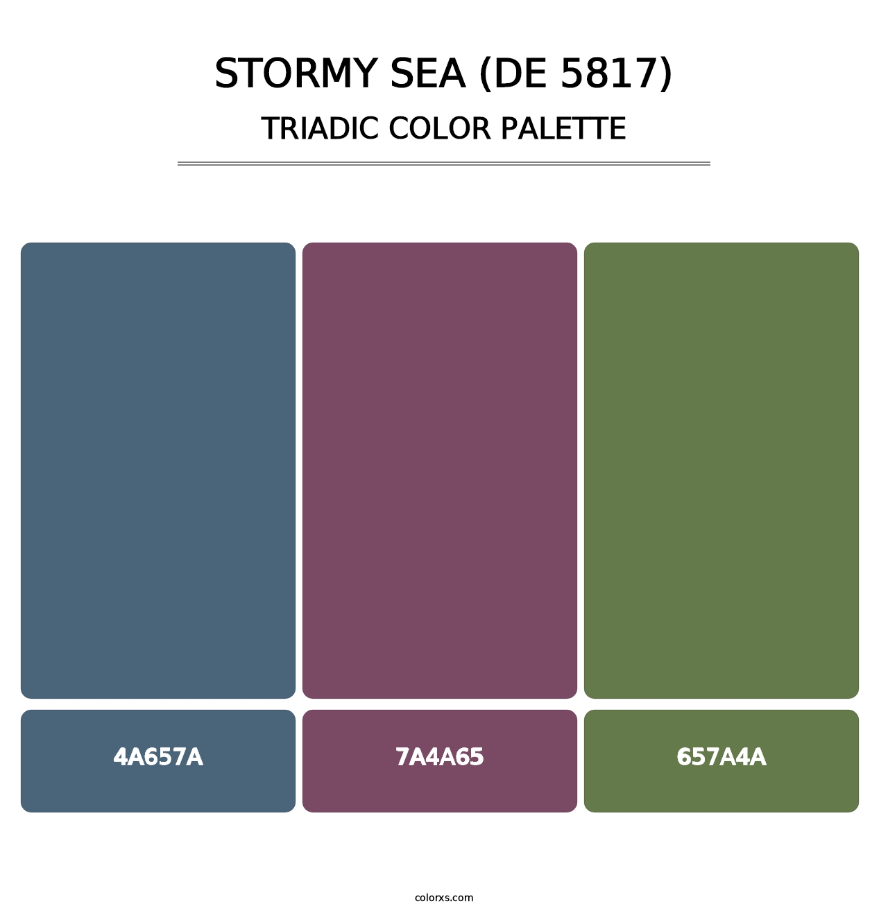 Stormy Sea (DE 5817) - Triadic Color Palette