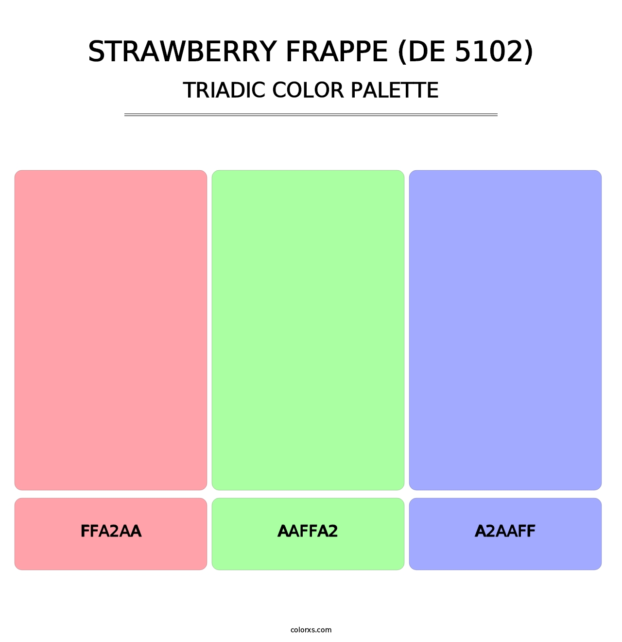 Strawberry Frappe (DE 5102) - Triadic Color Palette