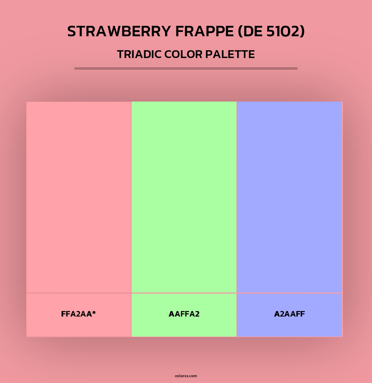 Strawberry Frappe (DE 5102) - Triadic Color Palette