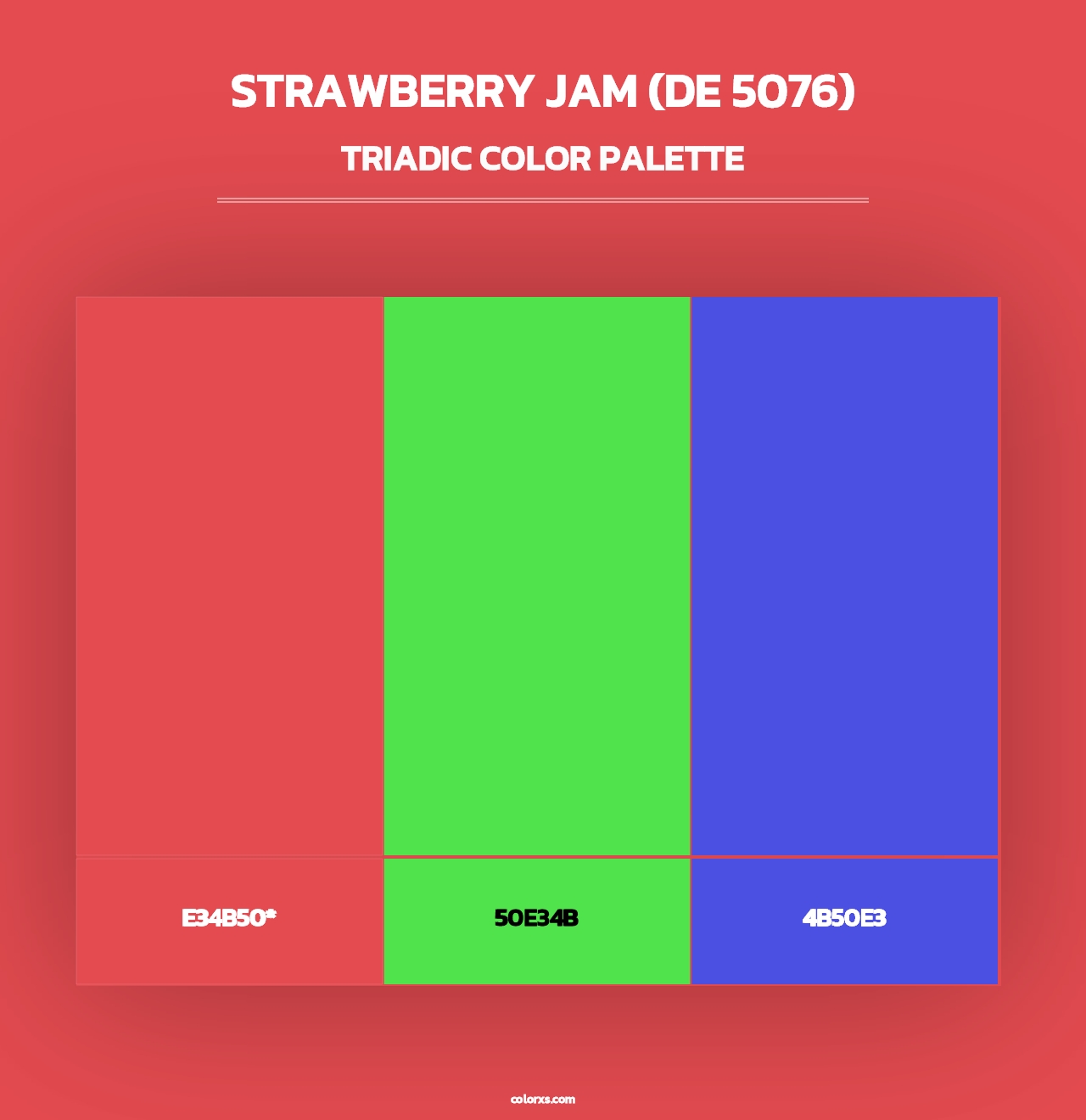Strawberry Jam (DE 5076) - Triadic Color Palette