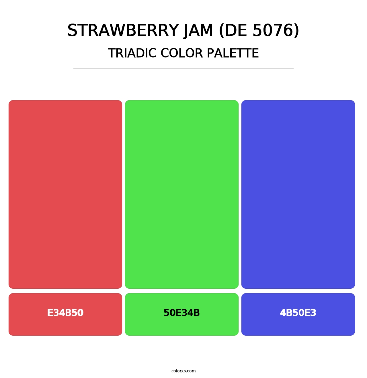 Strawberry Jam (DE 5076) - Triadic Color Palette