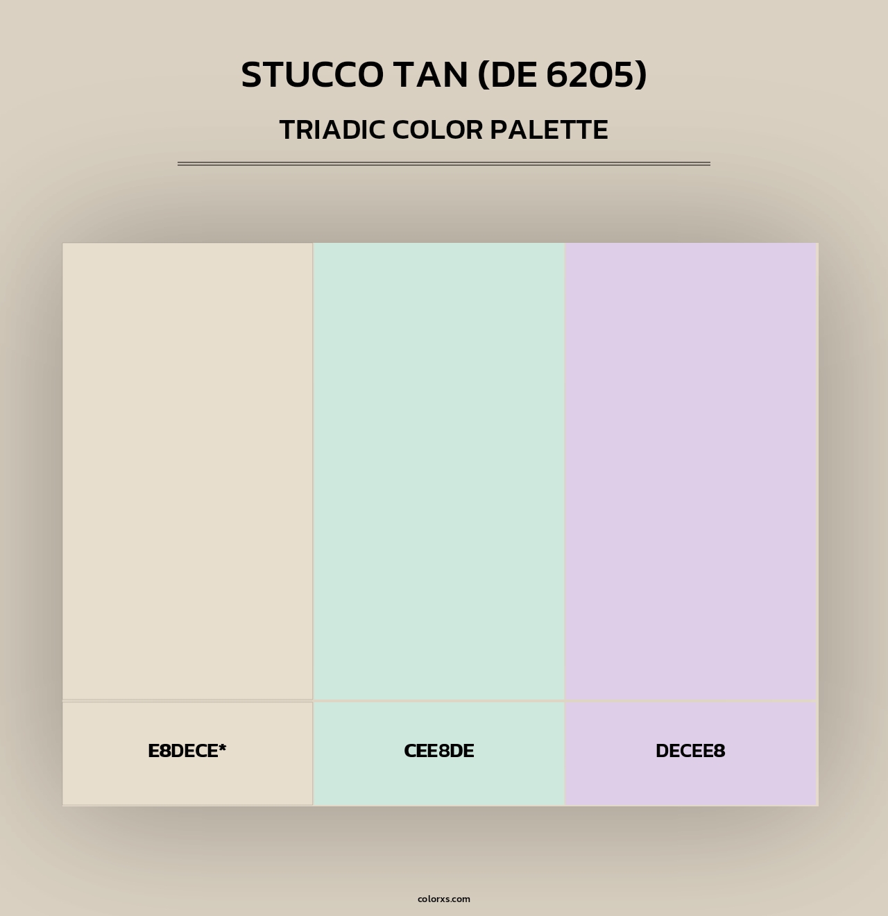 Stucco Tan (DE 6205) - Triadic Color Palette
