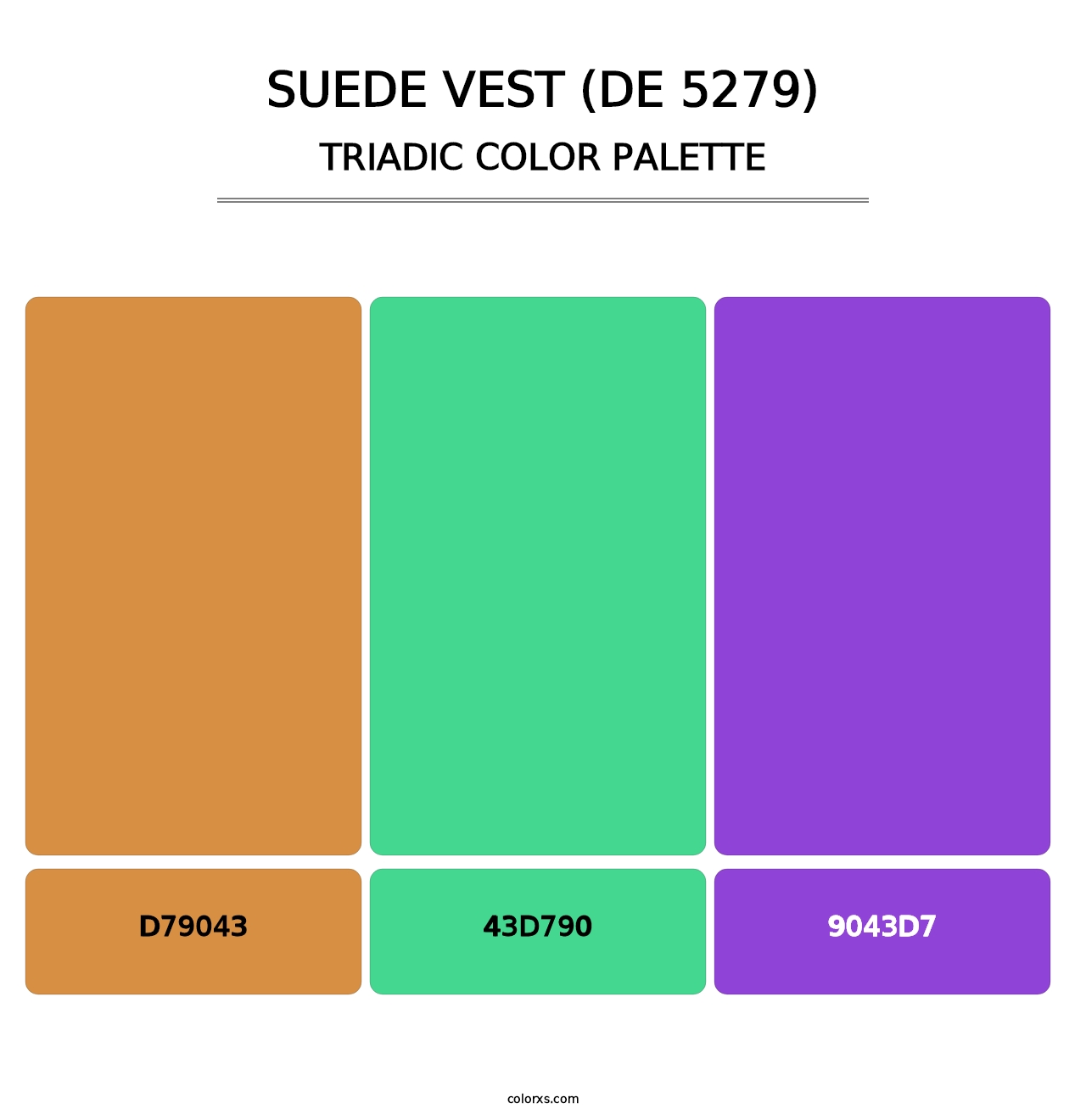 Suede Vest (DE 5279) - Triadic Color Palette