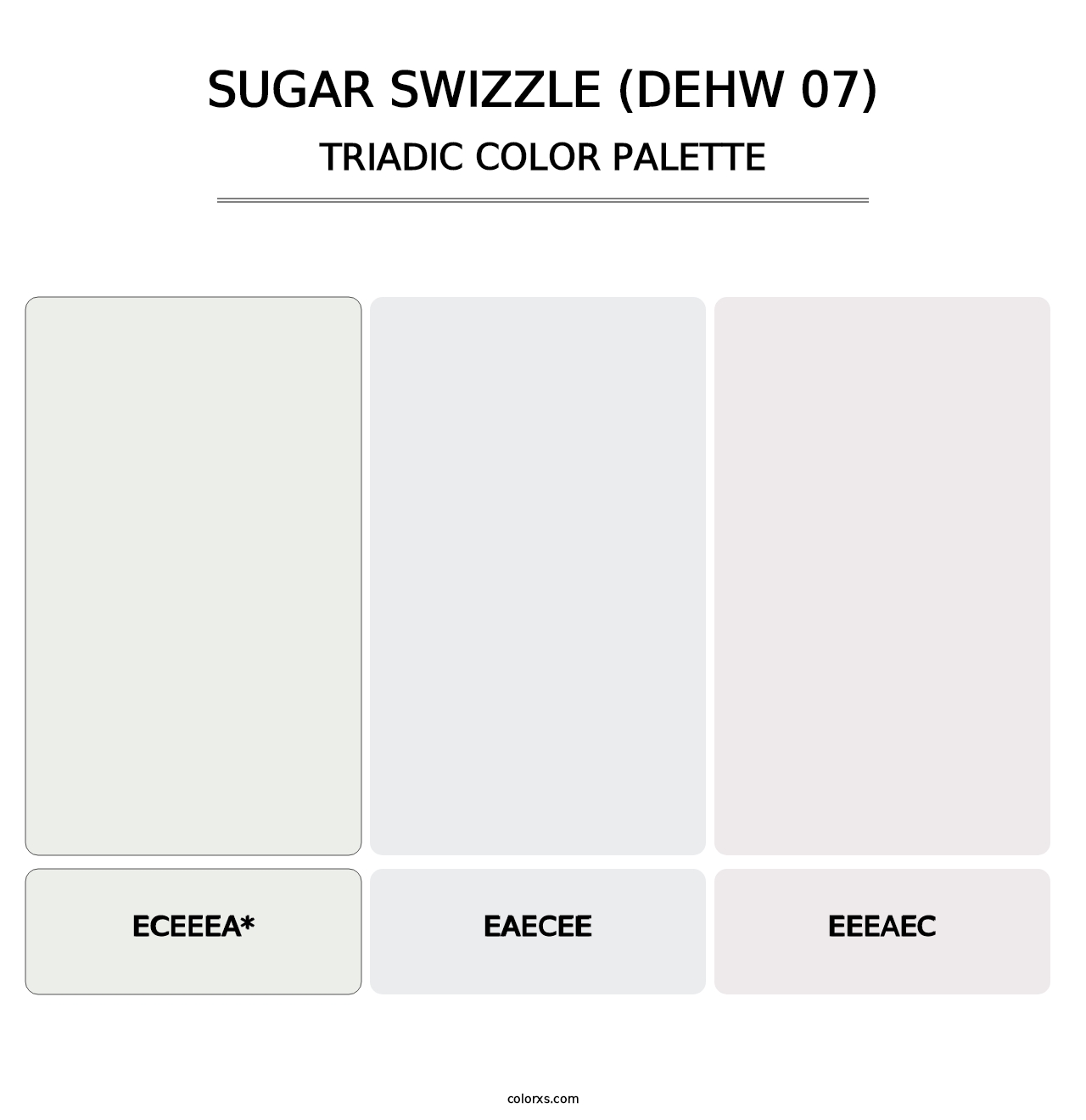 Sugar Swizzle (DEHW 07) - Triadic Color Palette