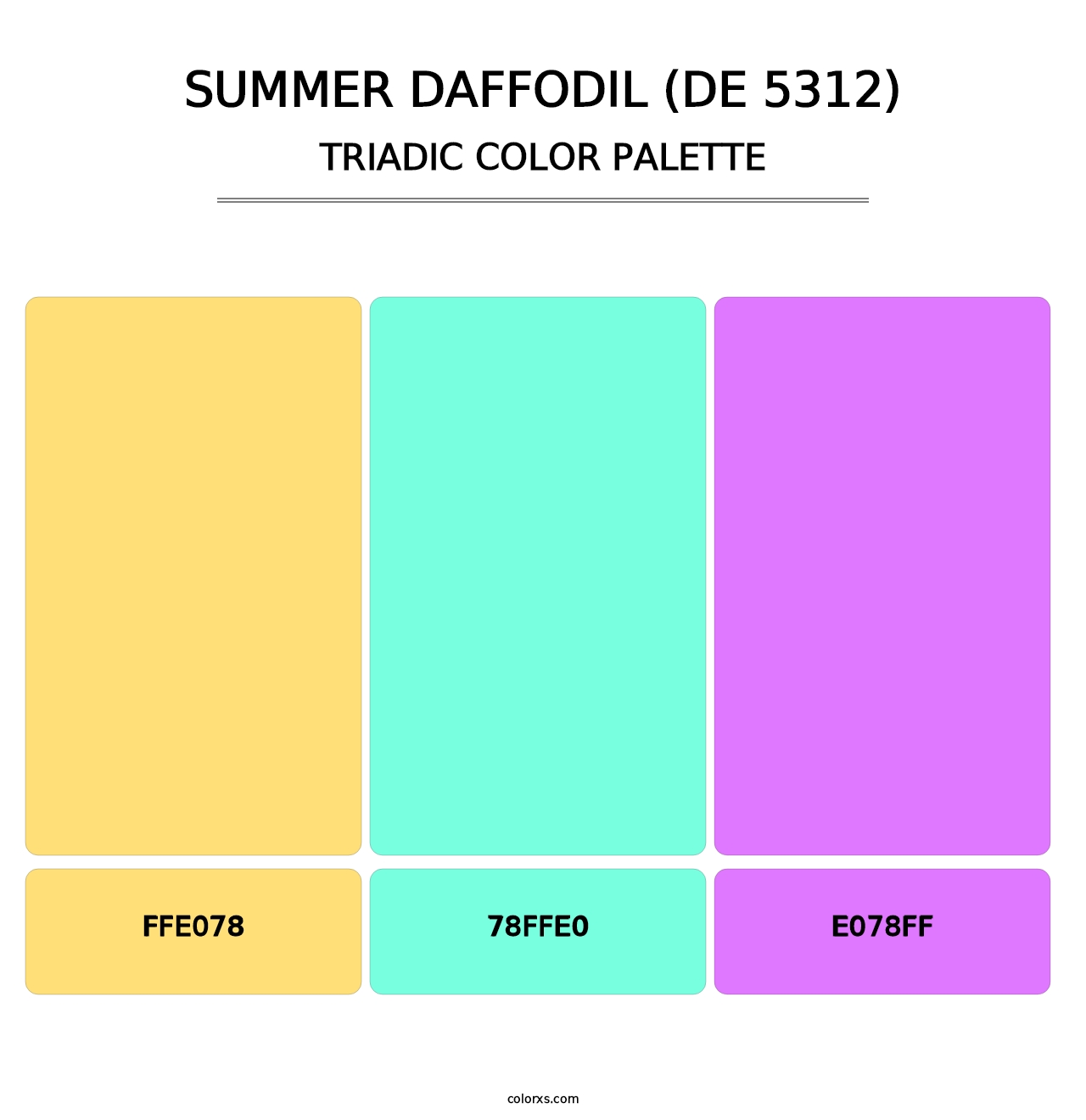 Summer Daffodil (DE 5312) - Triadic Color Palette