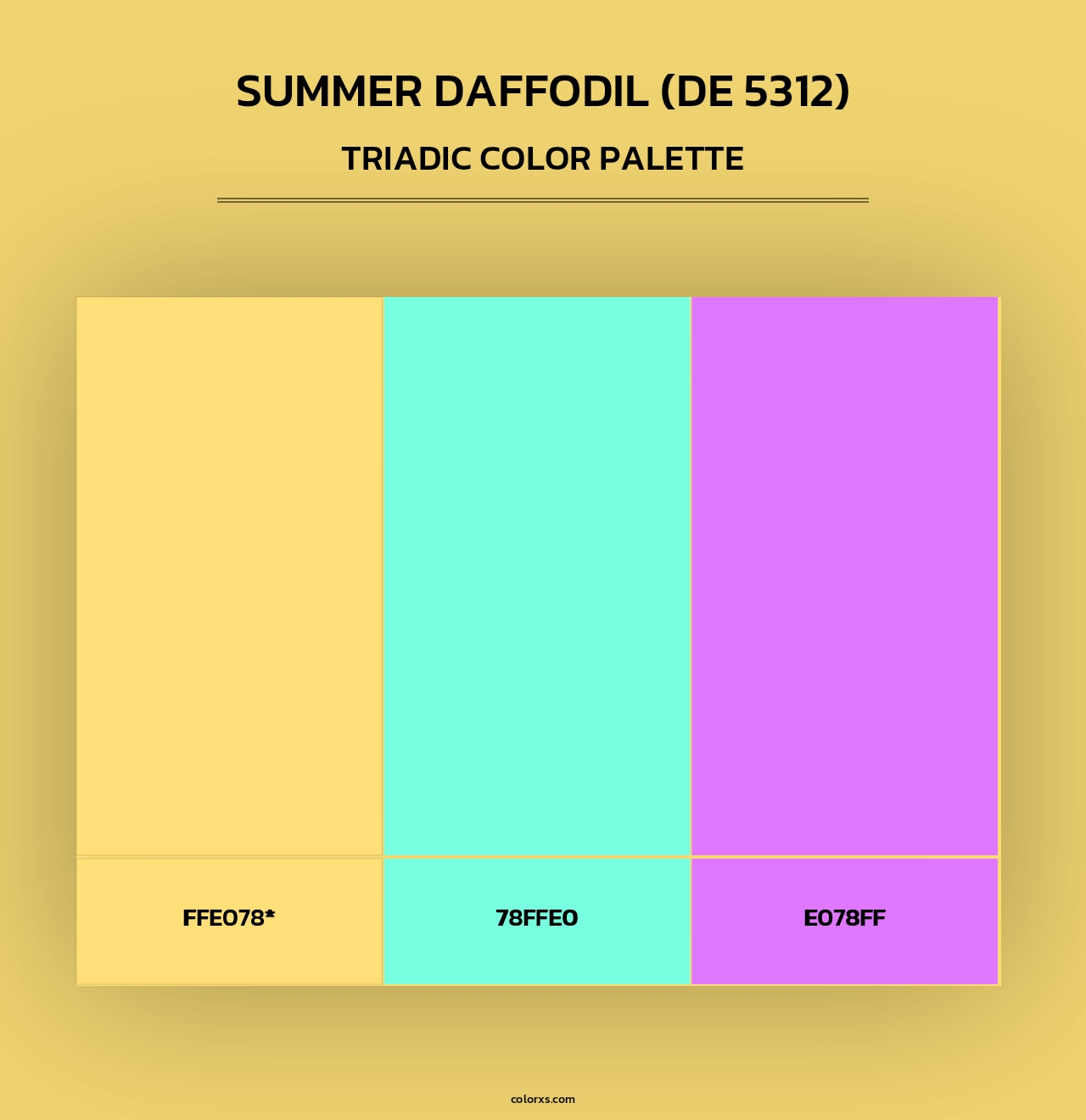 Summer Daffodil (DE 5312) - Triadic Color Palette