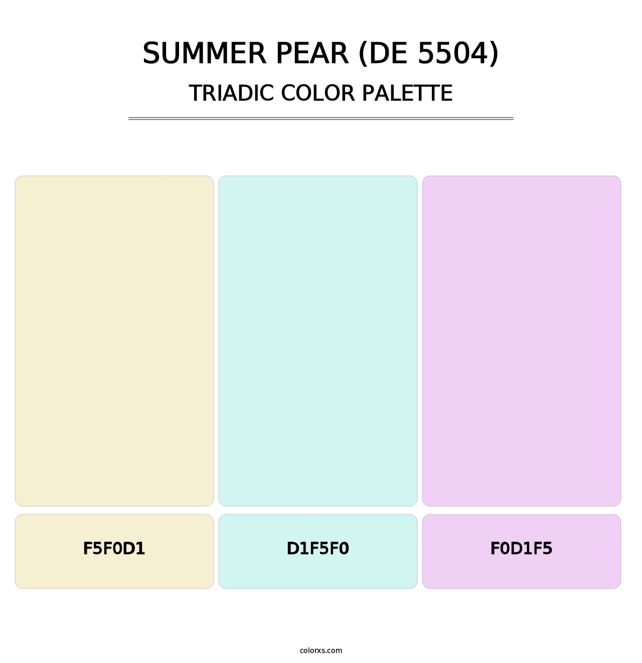 Summer Pear (DE 5504) - Triadic Color Palette