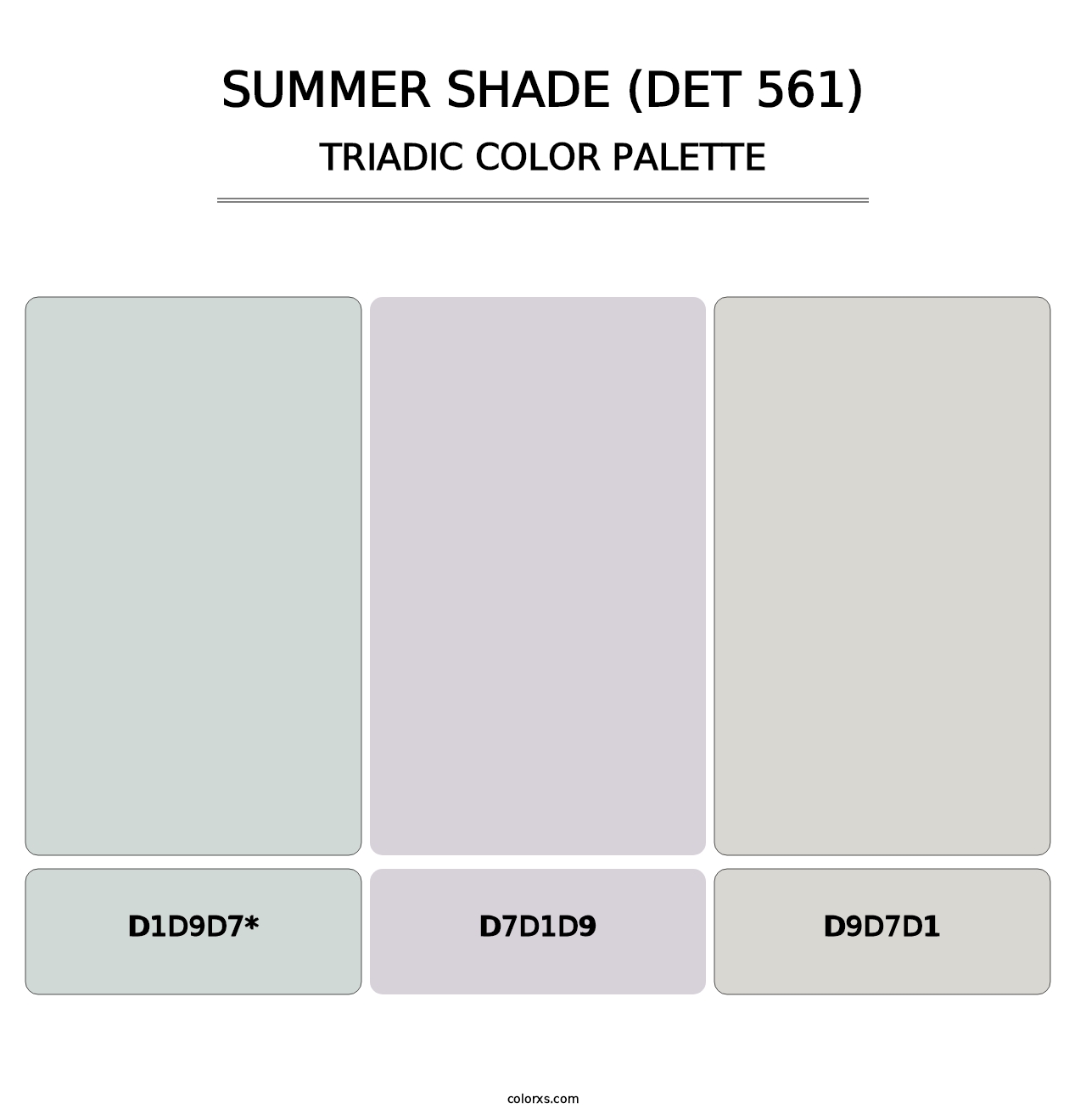 Summer Shade (DET 561) - Triadic Color Palette