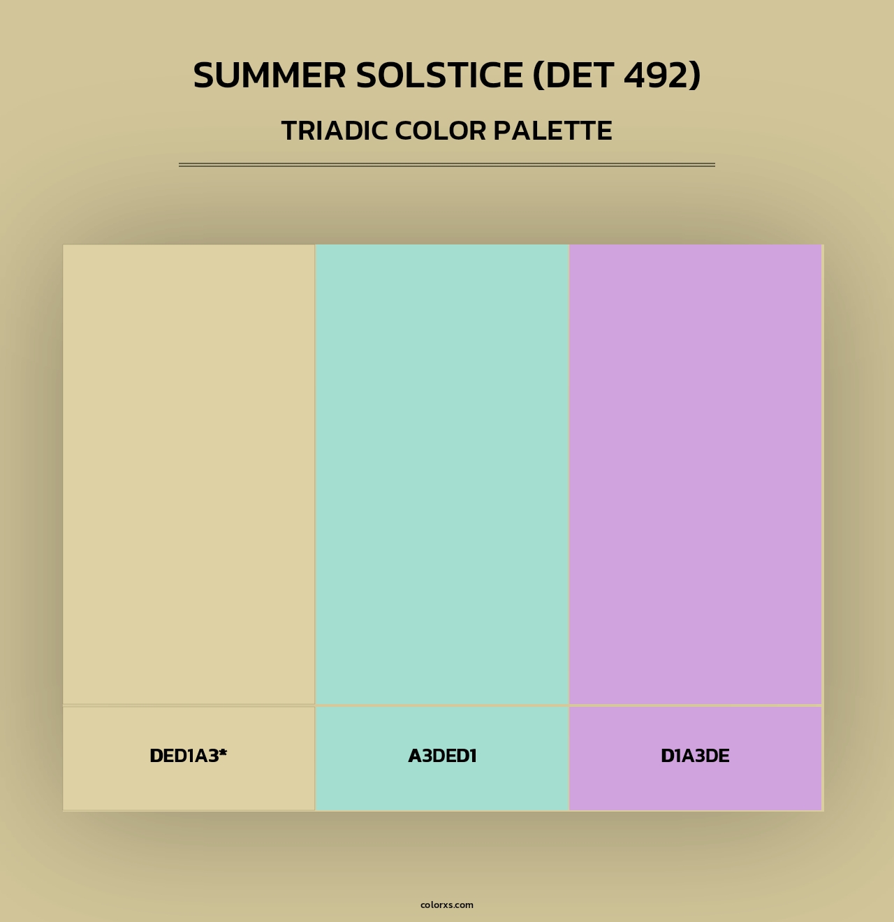 Summer Solstice (DET 492) - Triadic Color Palette