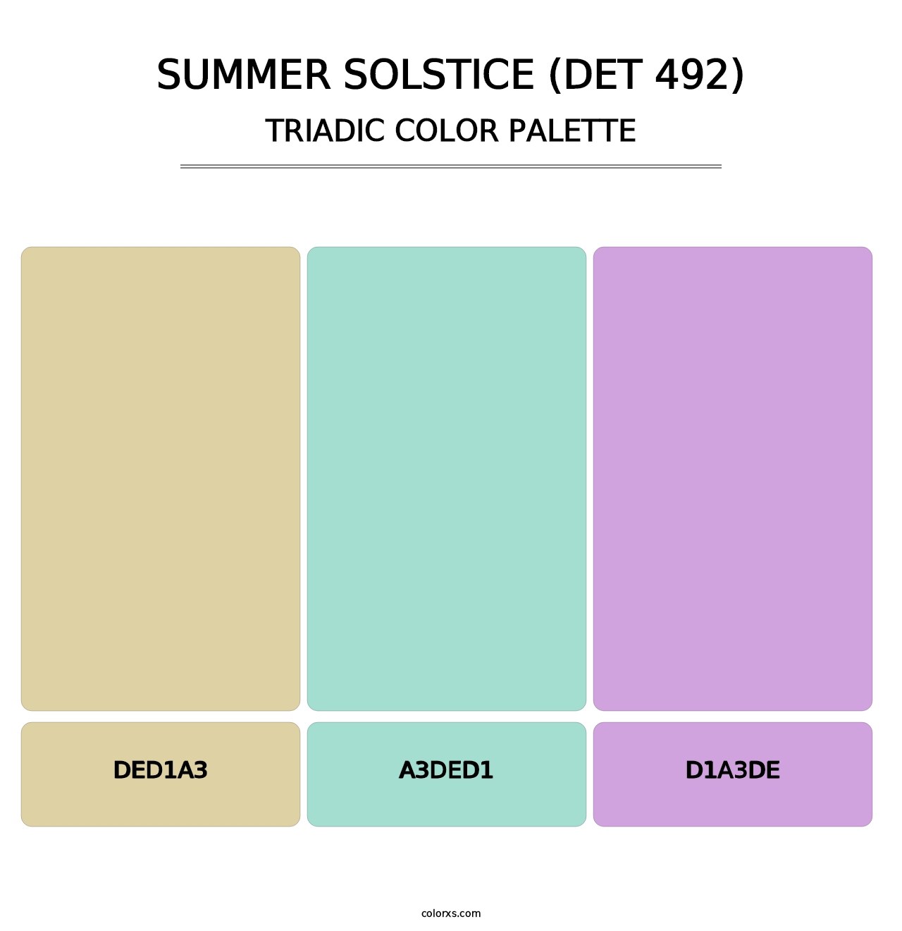 Summer Solstice (DET 492) - Triadic Color Palette
