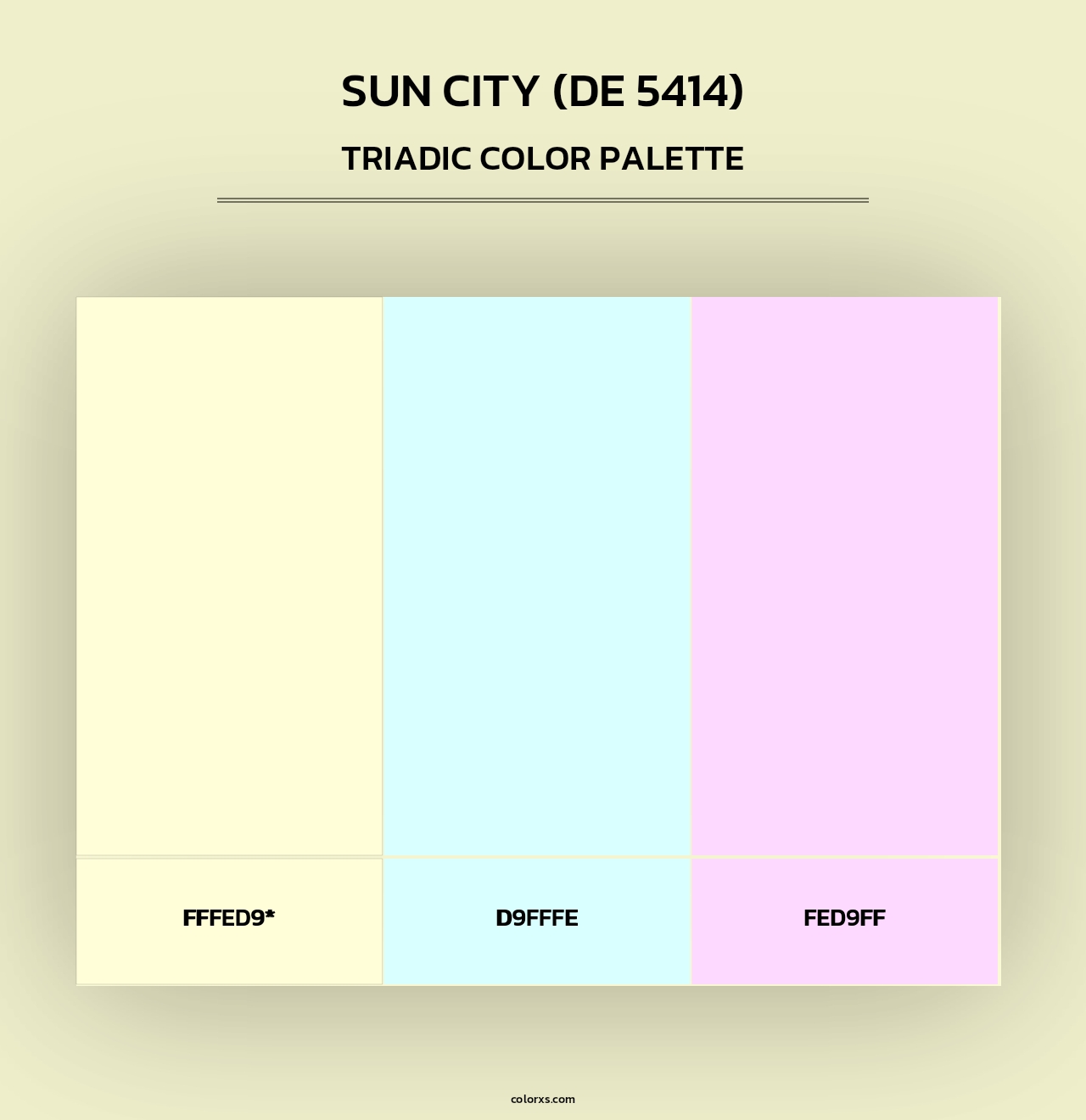 Sun City (DE 5414) - Triadic Color Palette