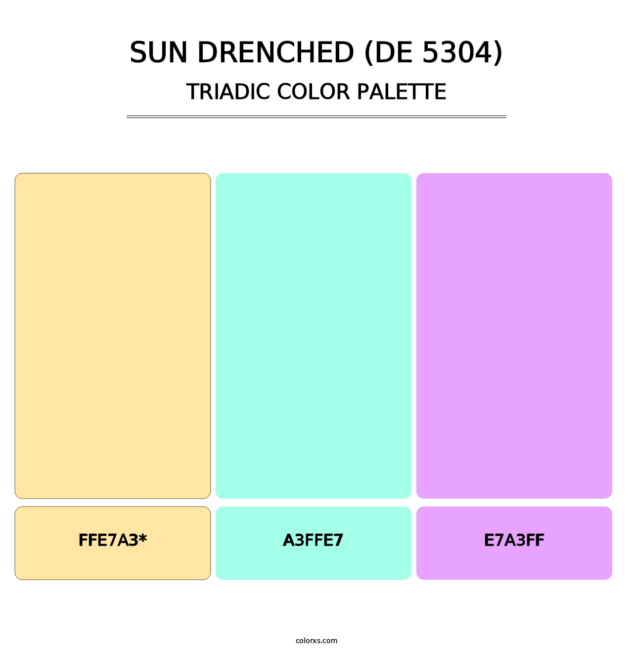 Sun Drenched (DE 5304) - Triadic Color Palette