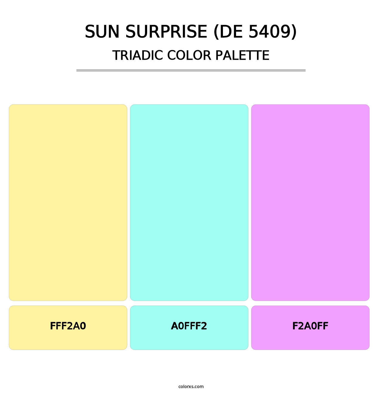 Sun Surprise (DE 5409) - Triadic Color Palette