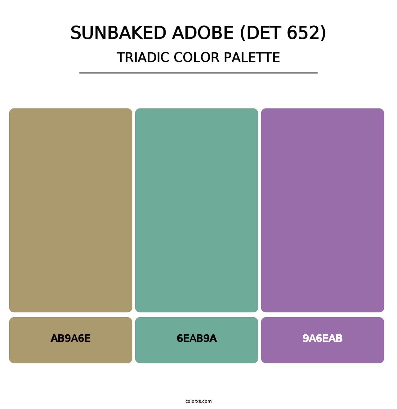 Sunbaked Adobe (DET 652) - Triadic Color Palette