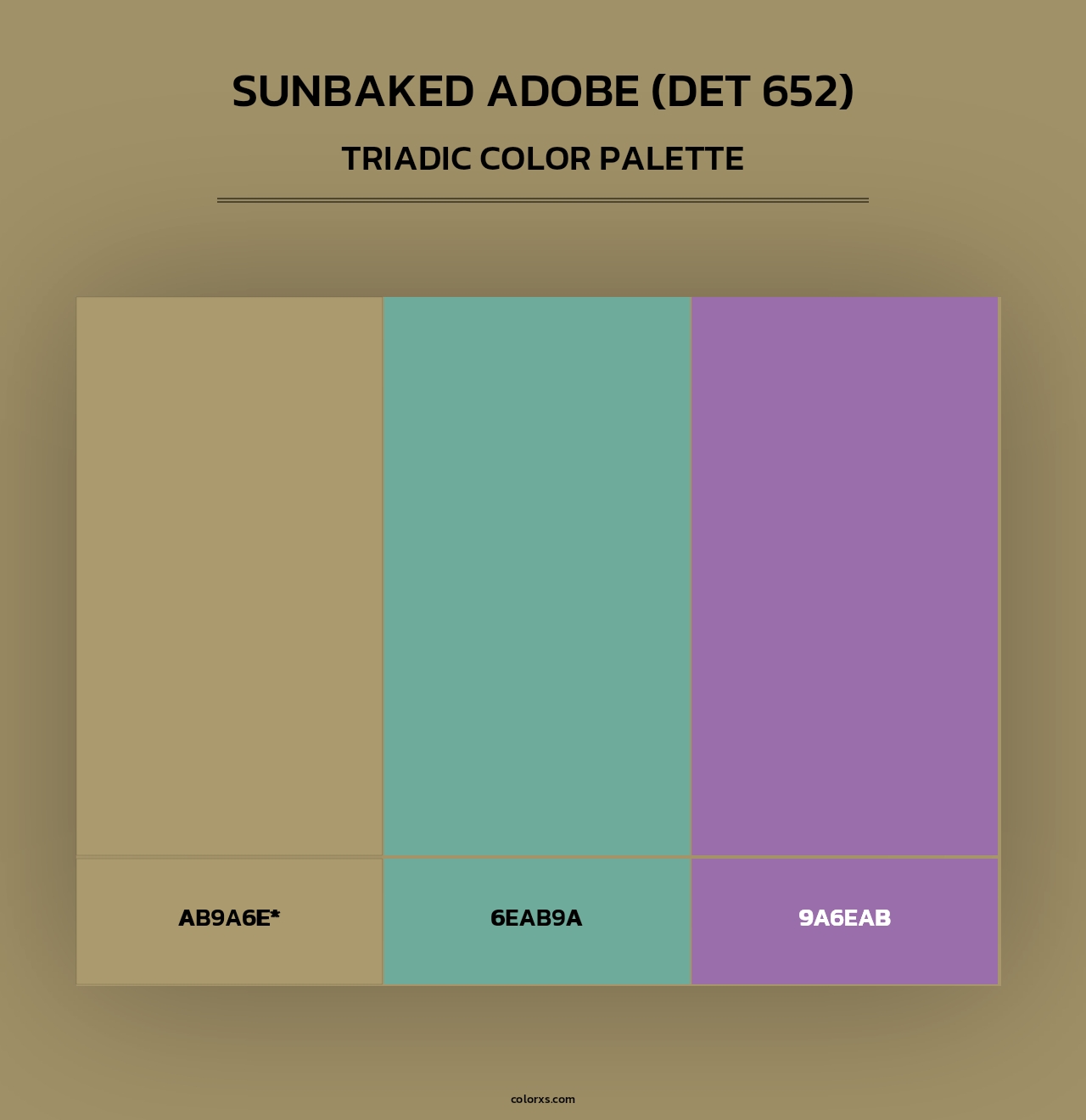 Sunbaked Adobe (DET 652) - Triadic Color Palette