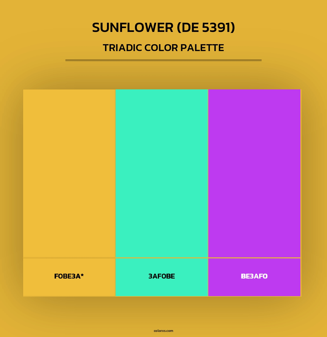 Sunflower (DE 5391) - Triadic Color Palette