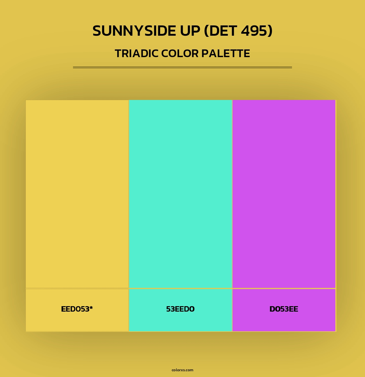Sunnyside Up (DET 495) - Triadic Color Palette