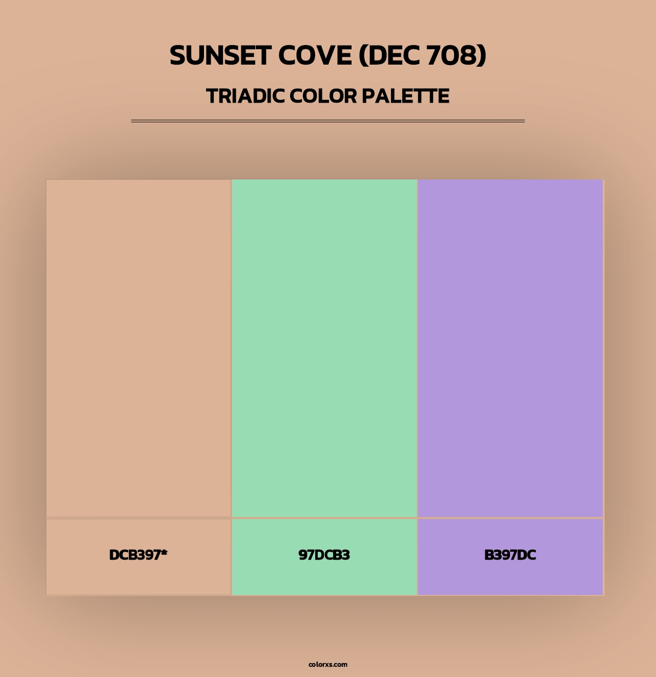 Sunset Cove (DEC 708) - Triadic Color Palette