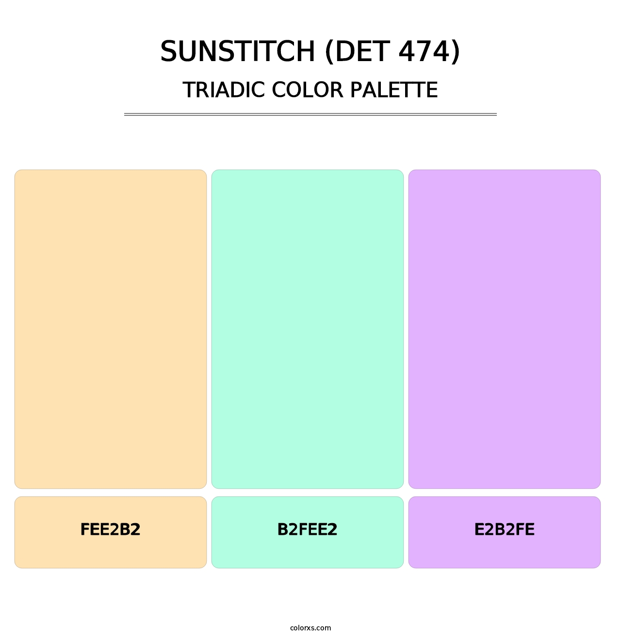 Sunstitch (DET 474) - Triadic Color Palette