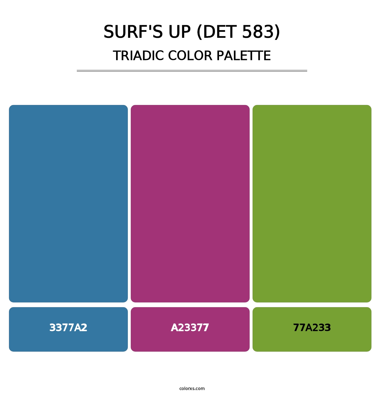 Surf's Up (DET 583) - Triadic Color Palette