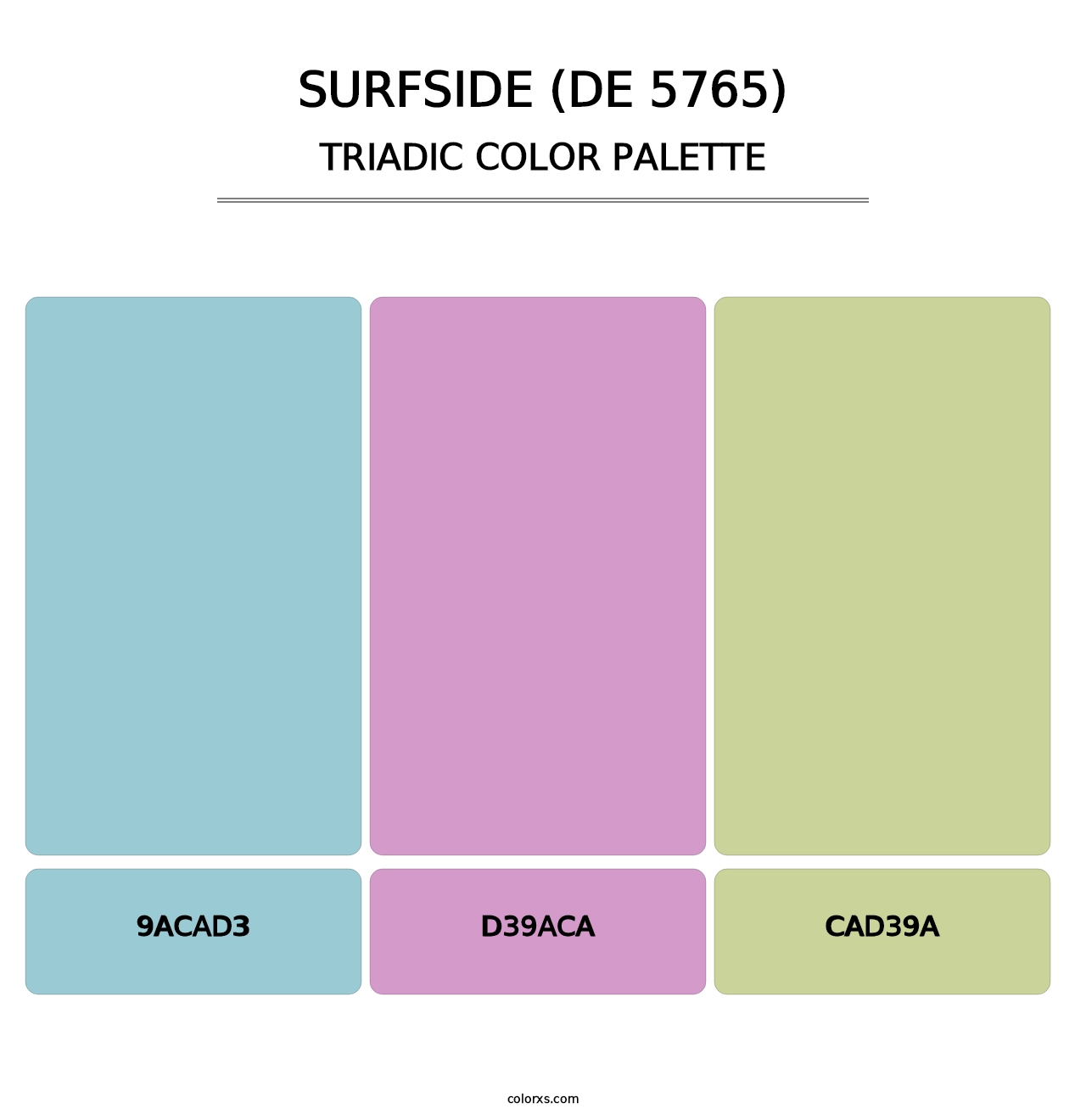 Surfside (DE 5765) - Triadic Color Palette