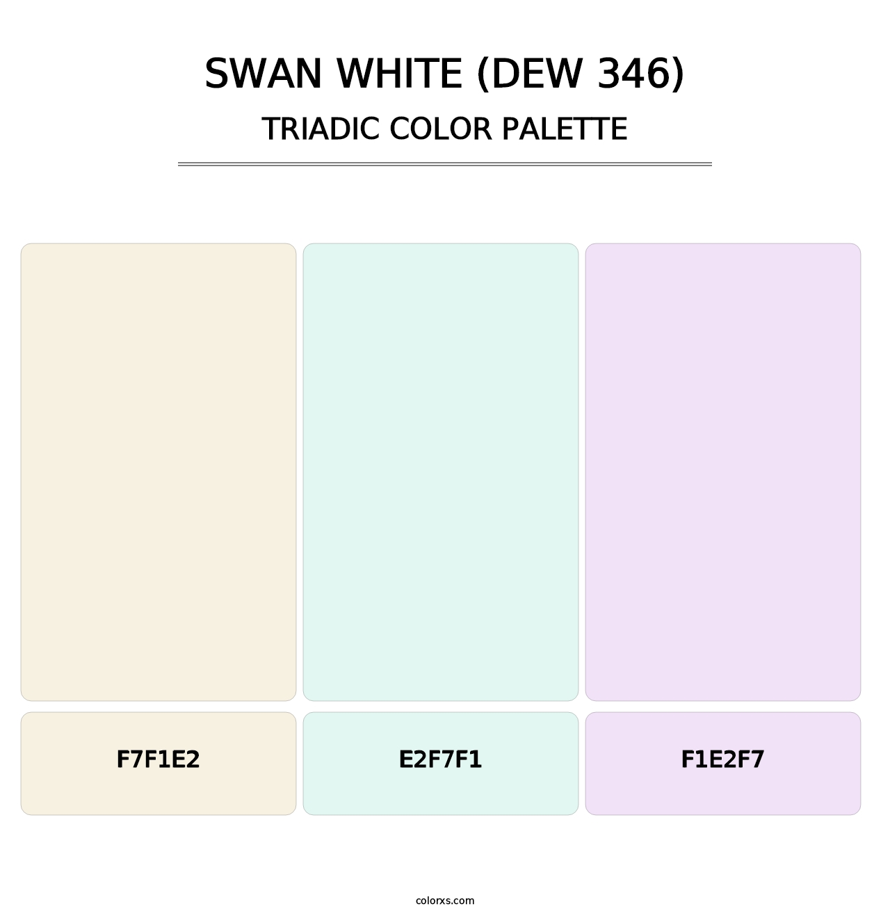 Swan White (DEW 346) - Triadic Color Palette