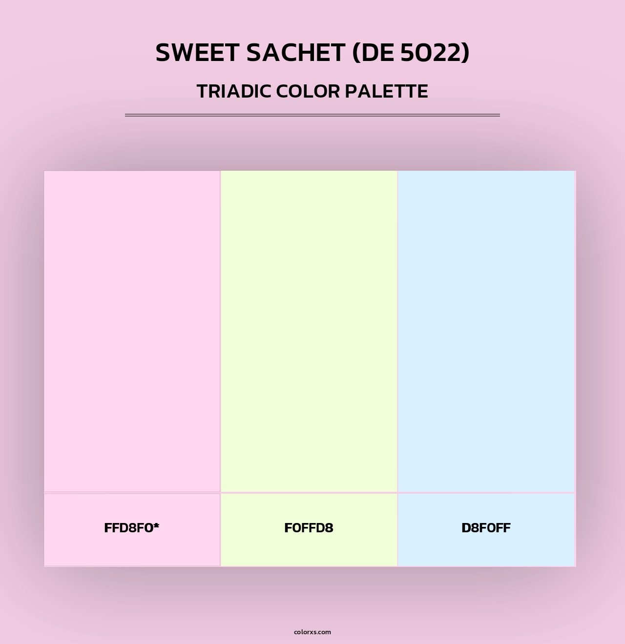 Sweet Sachet (DE 5022) - Triadic Color Palette