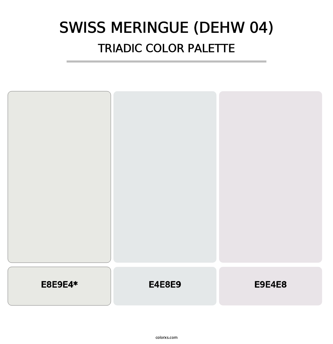 Swiss Meringue (DEHW 04) - Triadic Color Palette