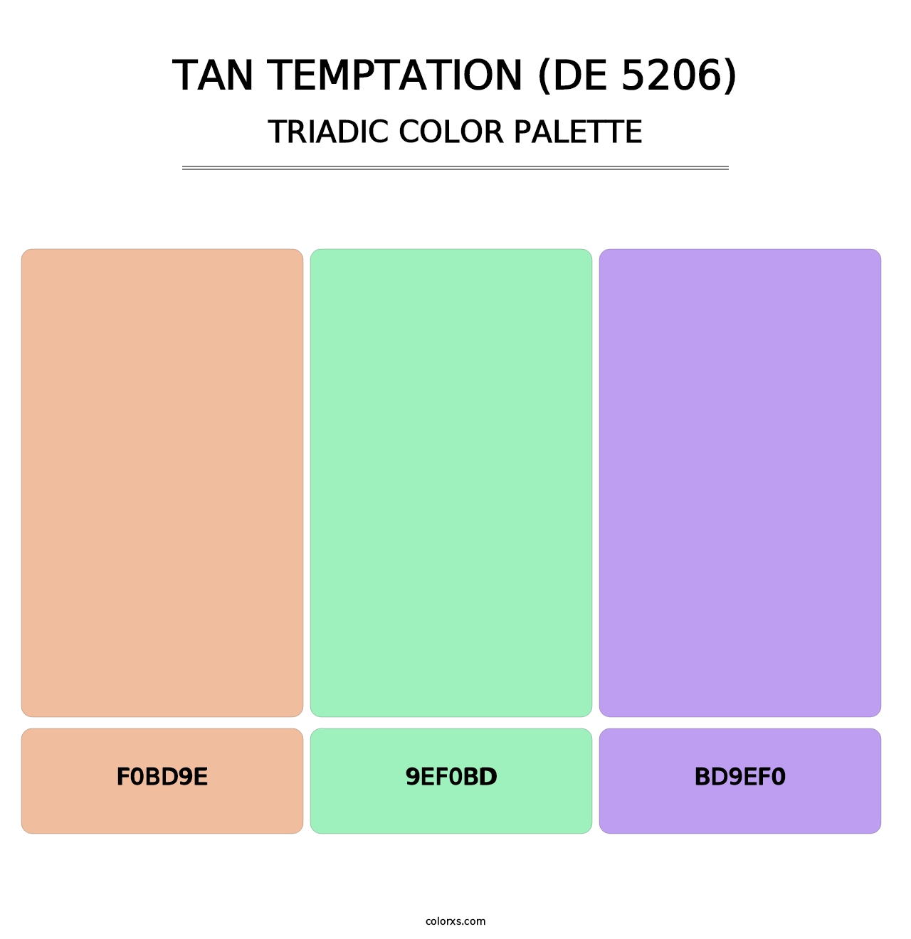 Tan Temptation (DE 5206) - Triadic Color Palette