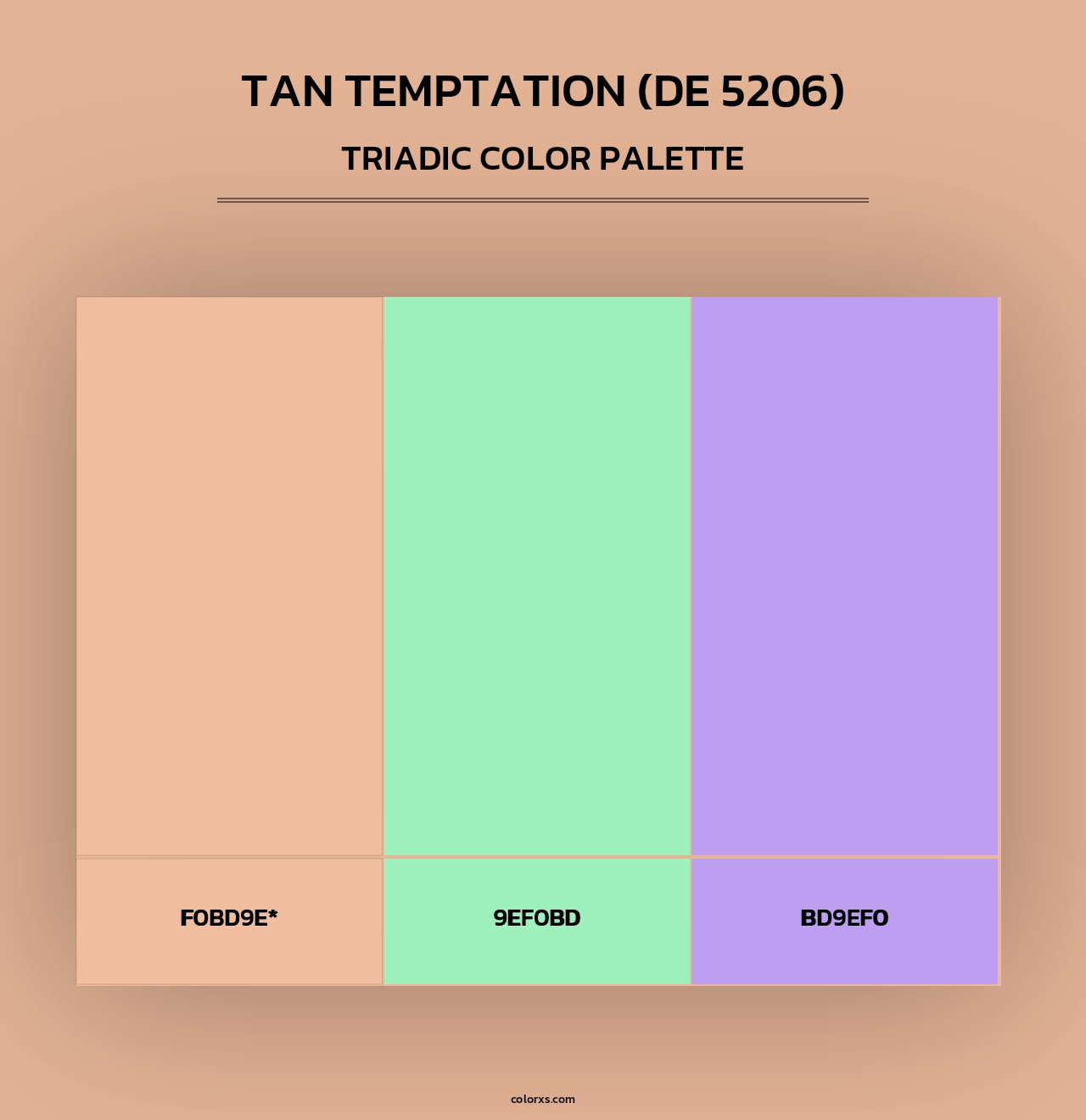 Tan Temptation (DE 5206) - Triadic Color Palette