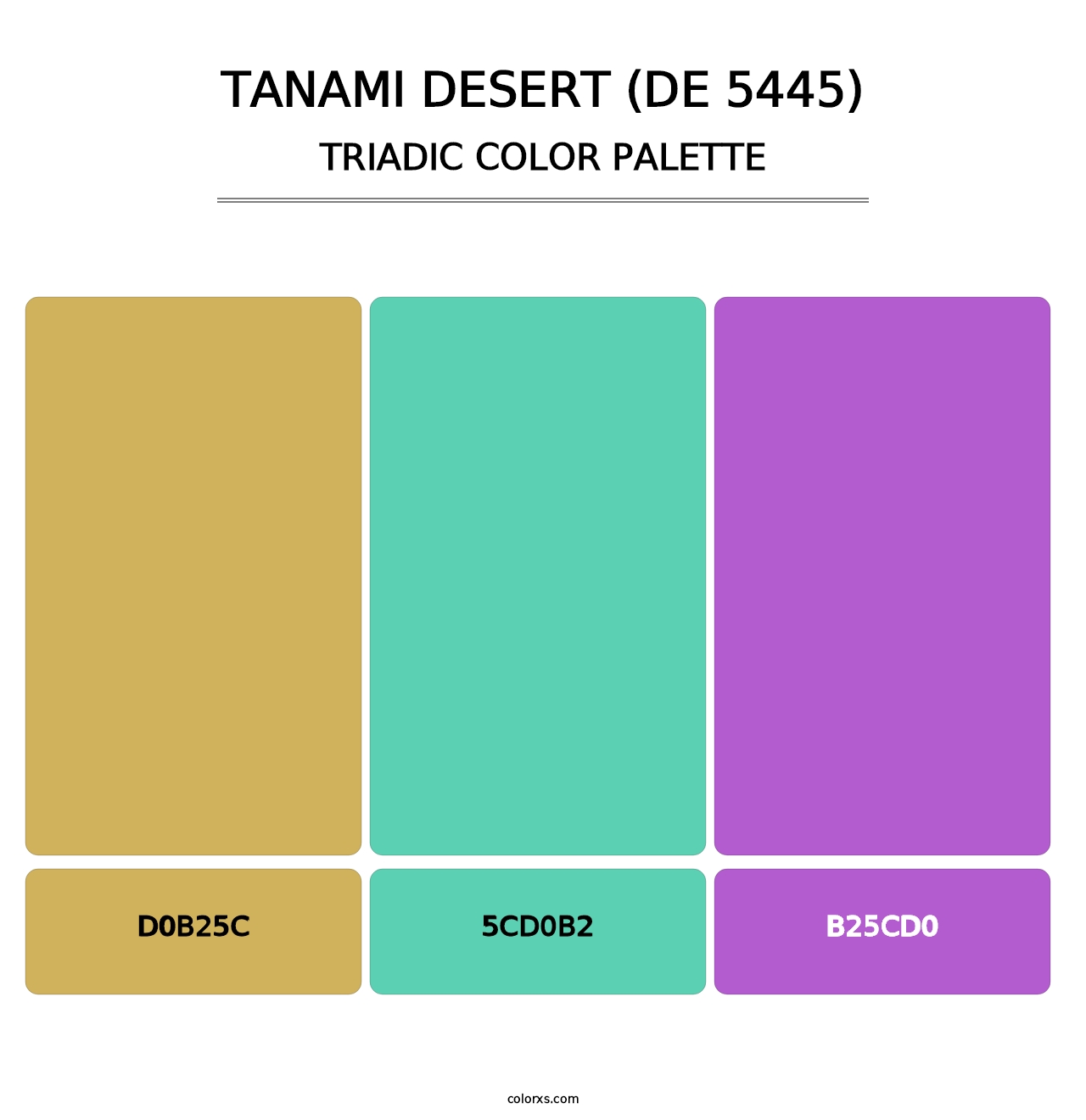 Tanami Desert (DE 5445) - Triadic Color Palette