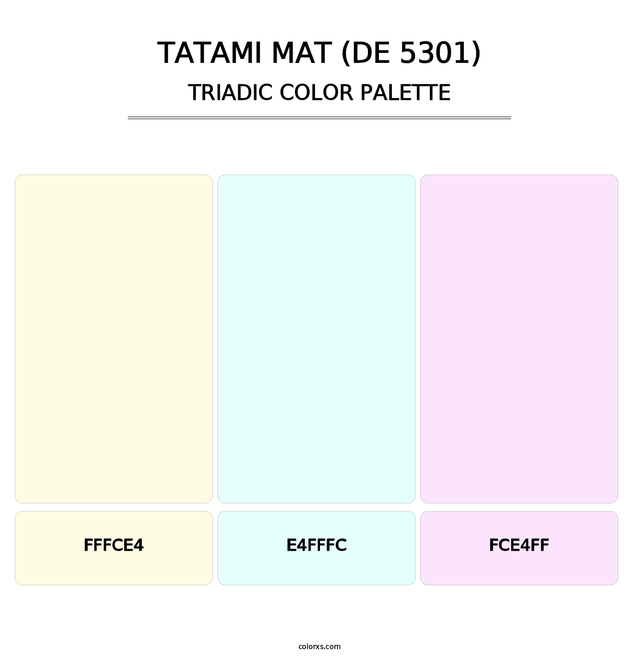 Tatami Mat (DE 5301) - Triadic Color Palette