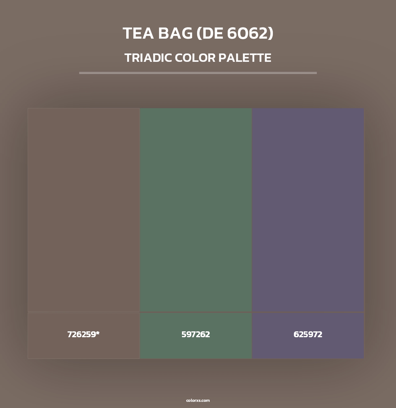 Tea Bag (DE 6062) - Triadic Color Palette