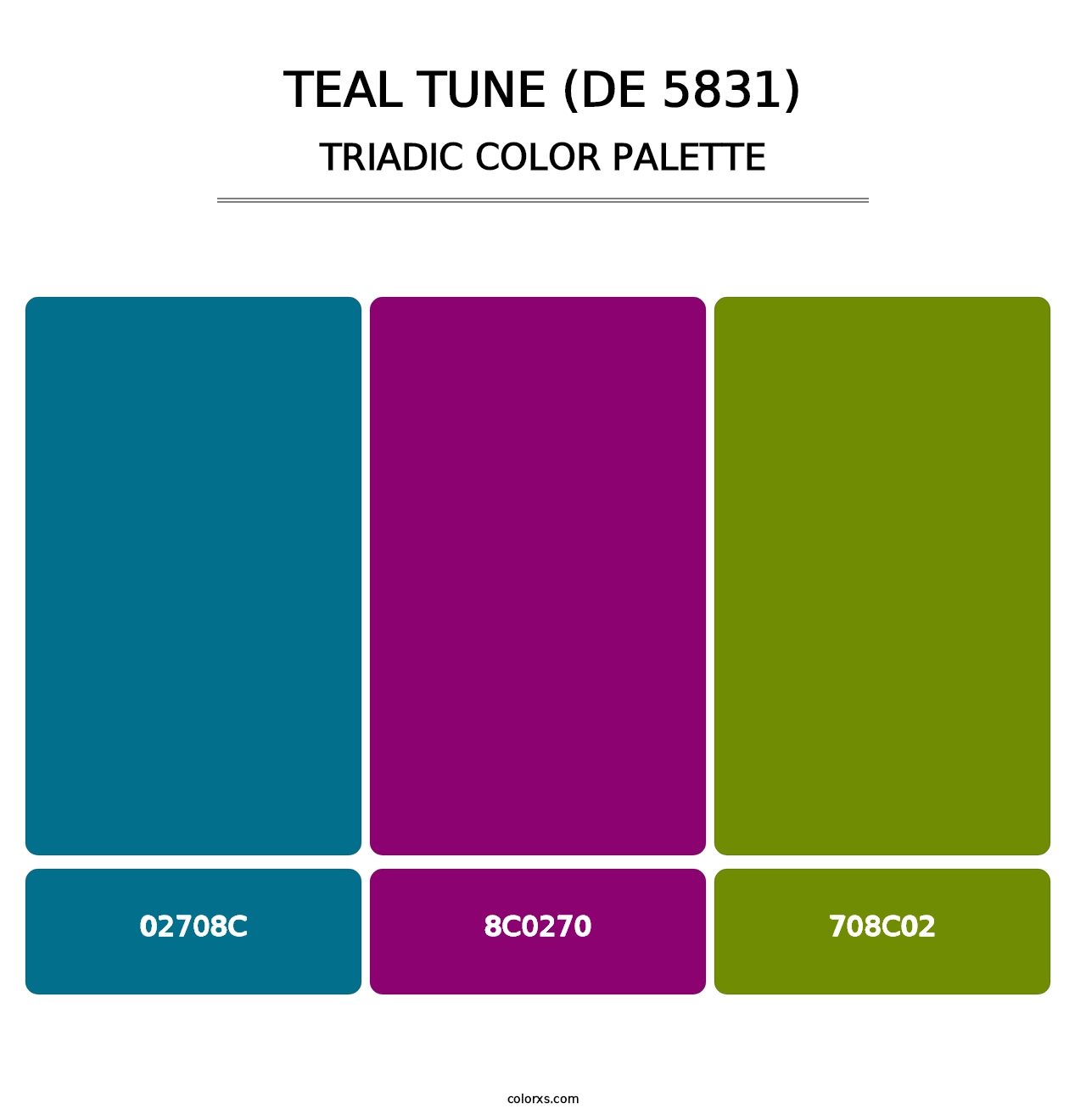 Teal Tune (DE 5831) - Triadic Color Palette
