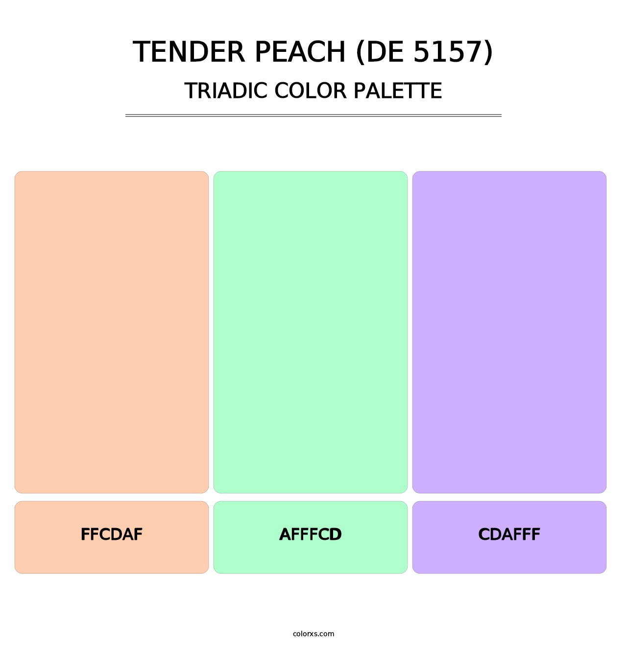 Tender Peach (DE 5157) - Triadic Color Palette