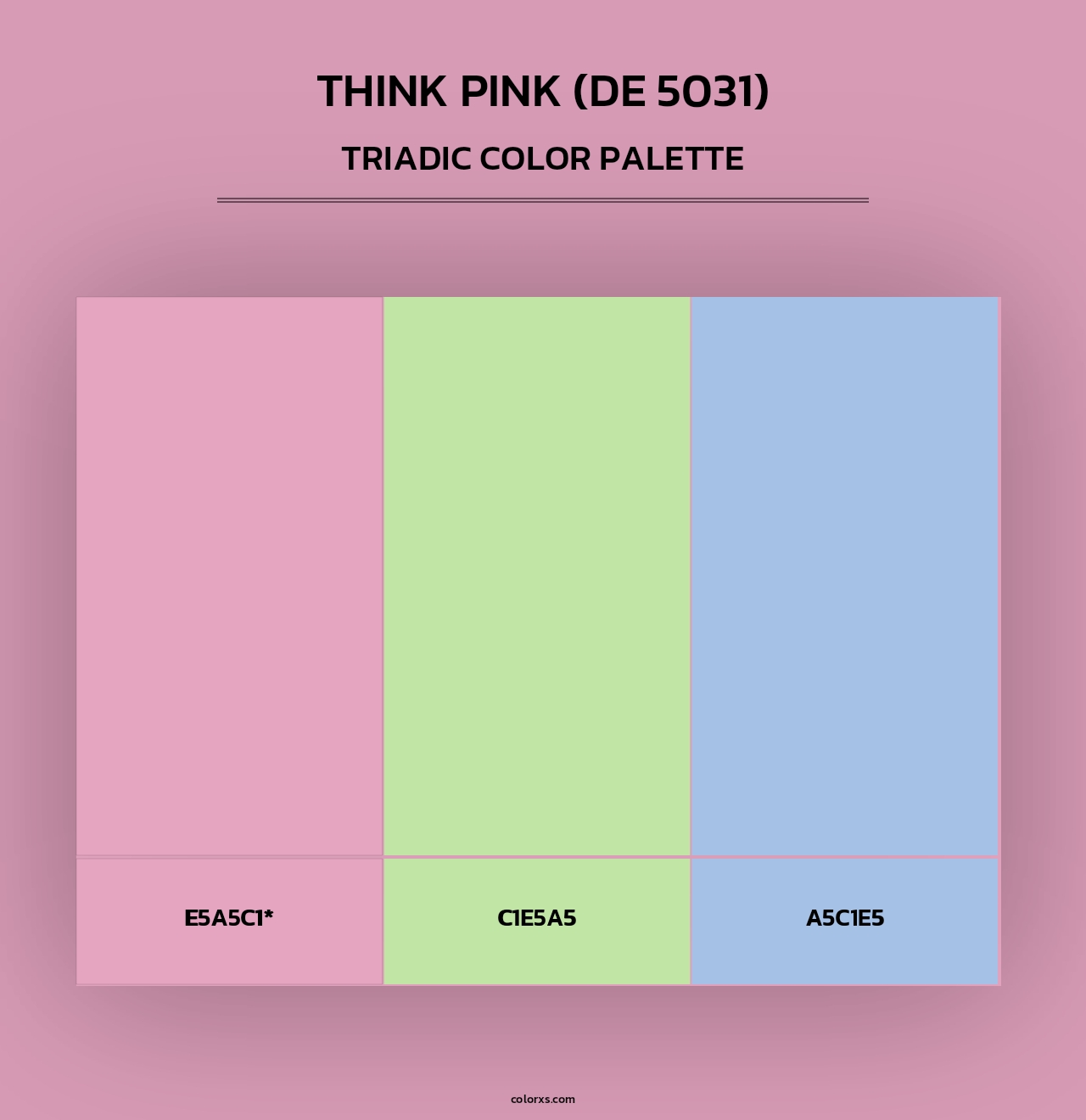 Think Pink (DE 5031) - Triadic Color Palette