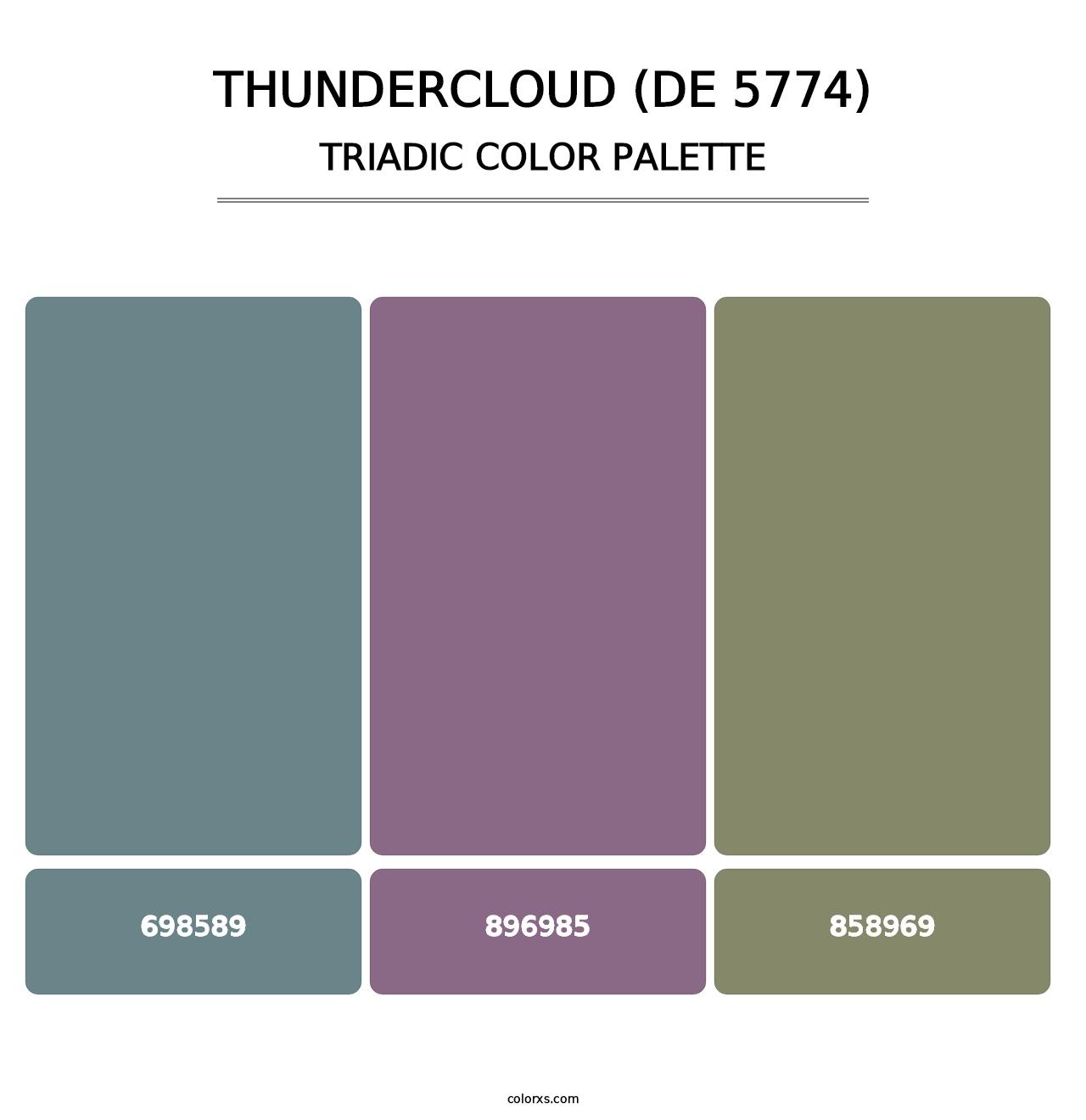 Thundercloud (DE 5774) - Triadic Color Palette